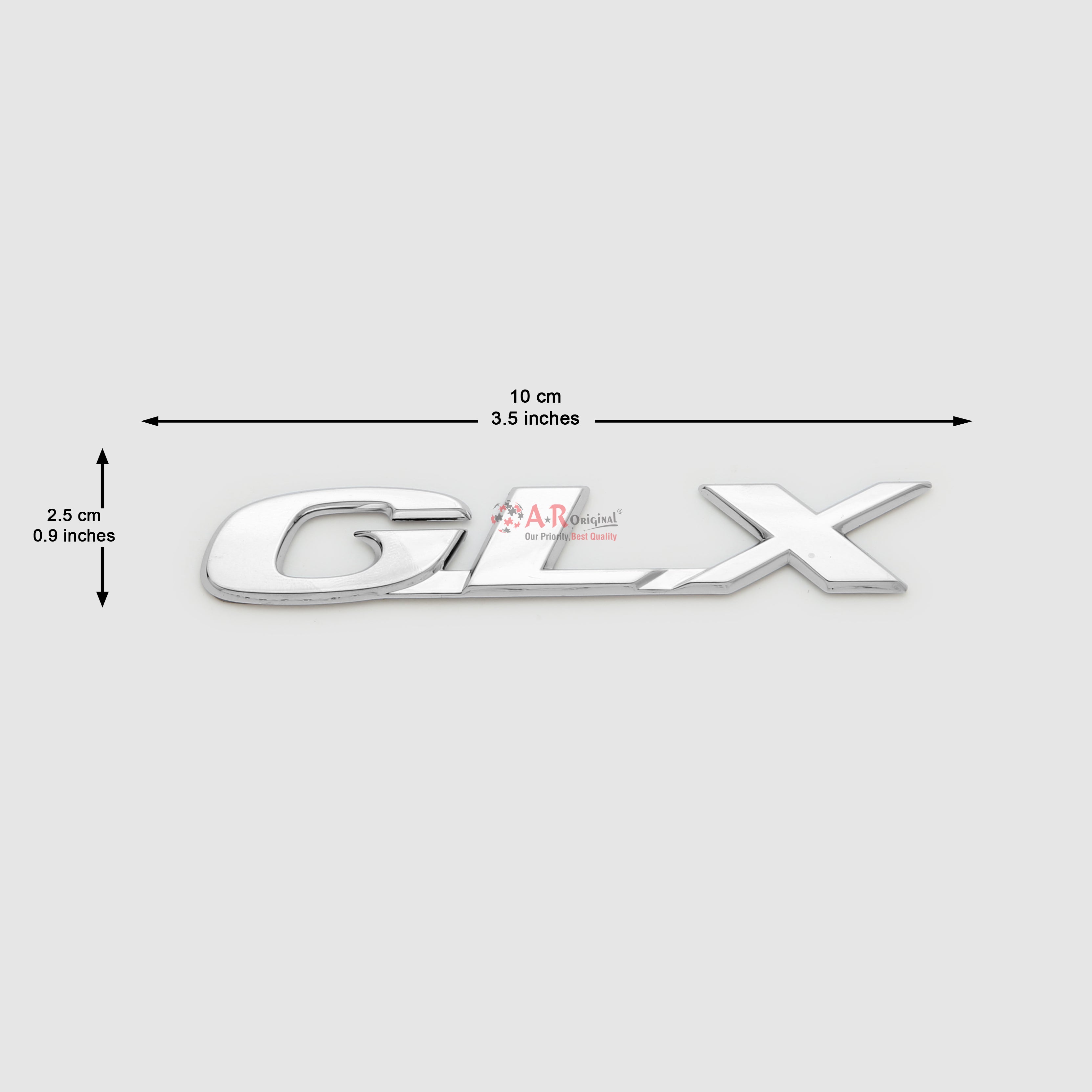 GLX Emblem Mitsubishi 2.5x10cm Chrome IP Badge