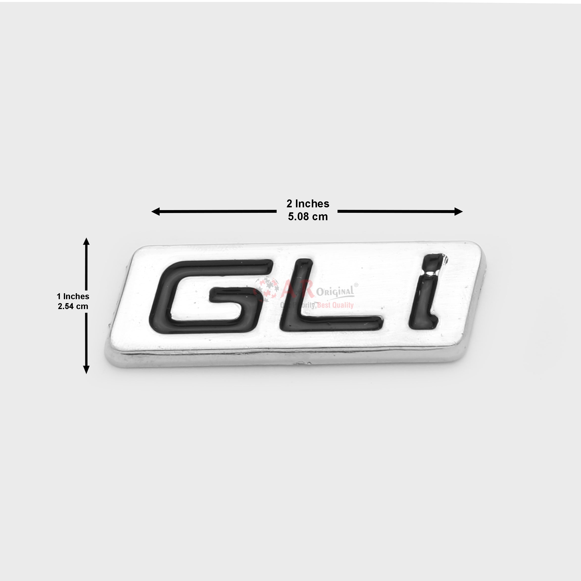 GLi Emblem 1x2inch-2.5x6cm Corolla 2009-25 Black Chrome LC Badge