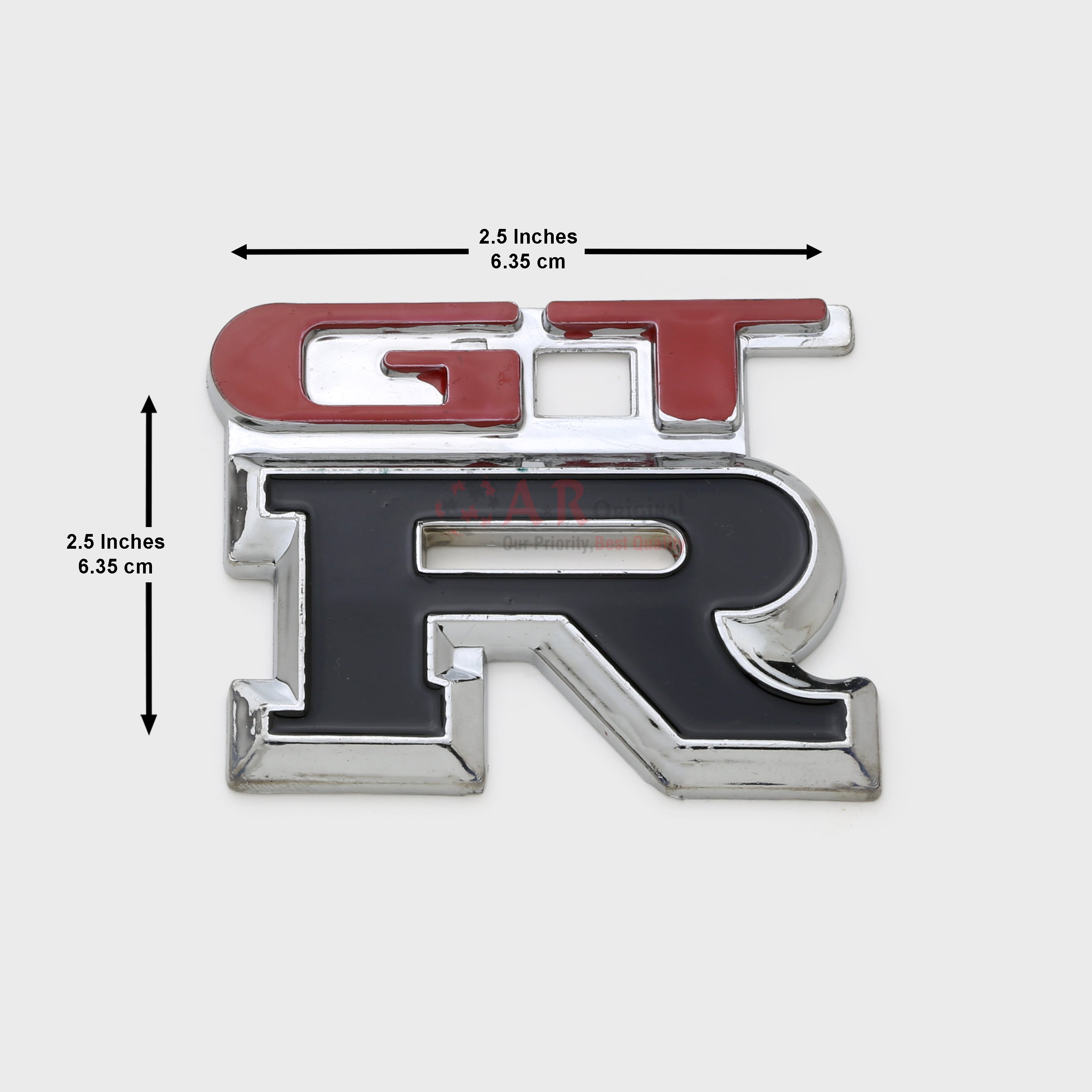 GTR Emblem 2.5x2.5inch-6.5x6.5cm Chrome LC Badge