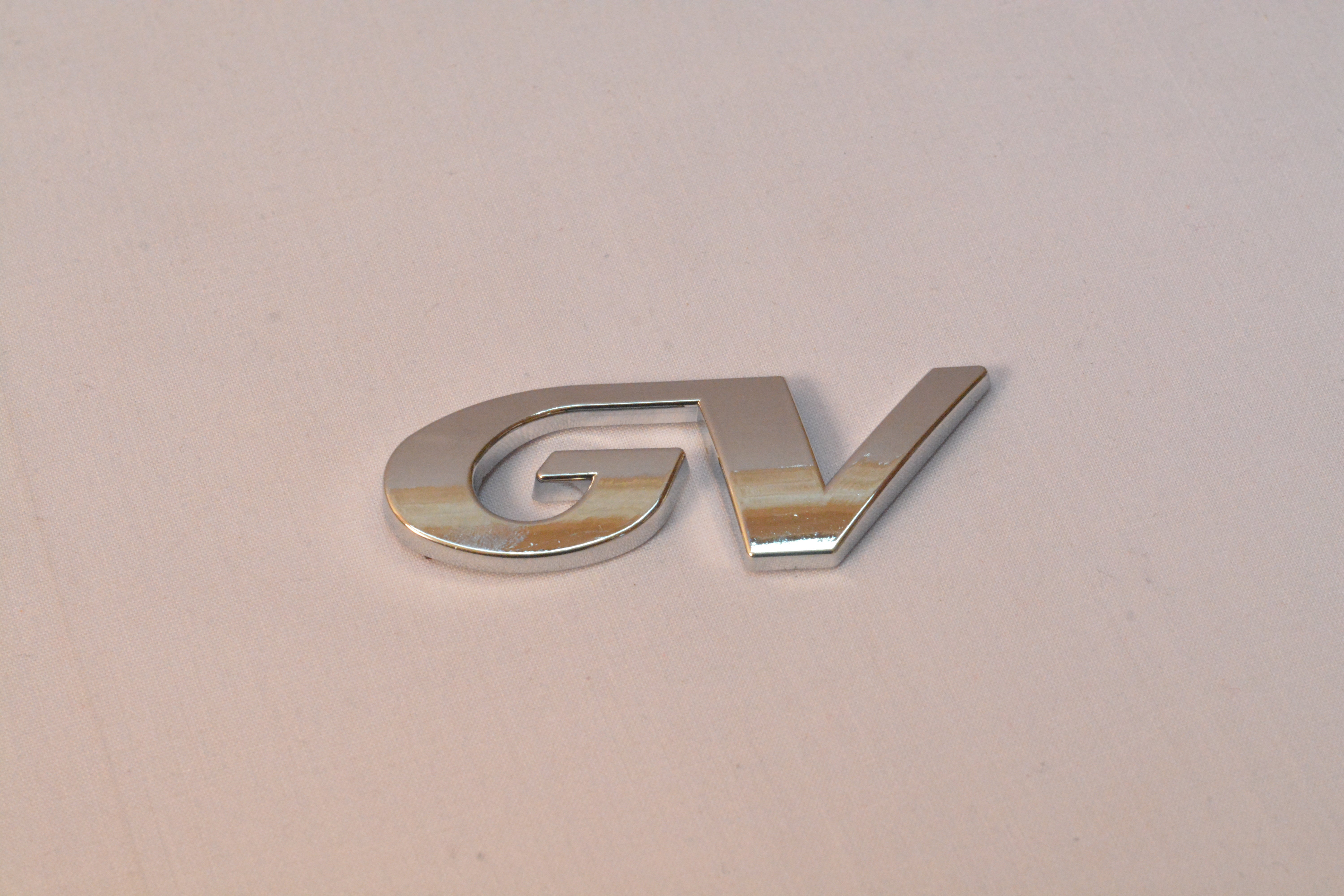 GV Emblem Santro 1x2.5inch-2.5x6cm Chrome LC Badge