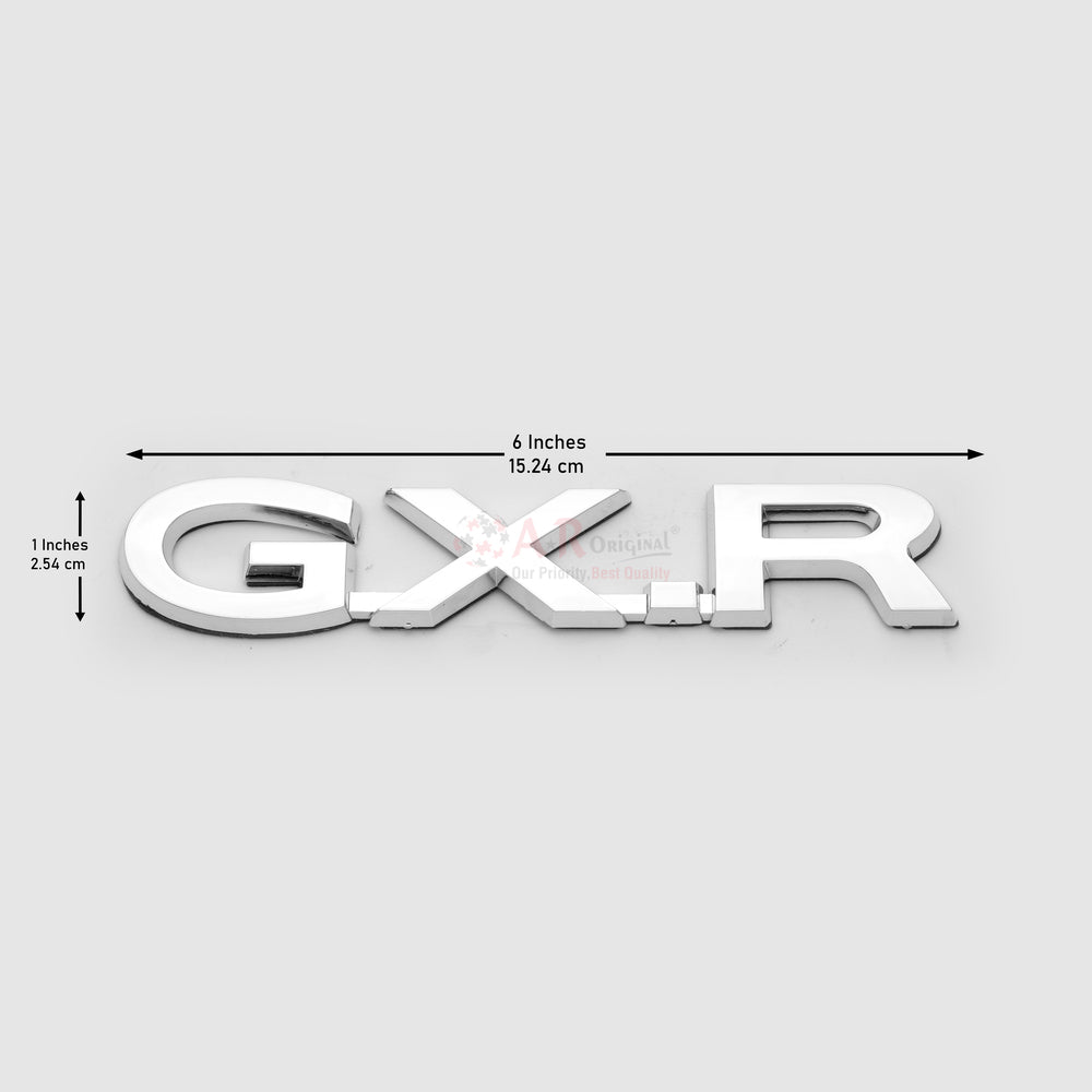 GXR Emblem 1.5x6inch-2.5x15cm Chrome IP Badge