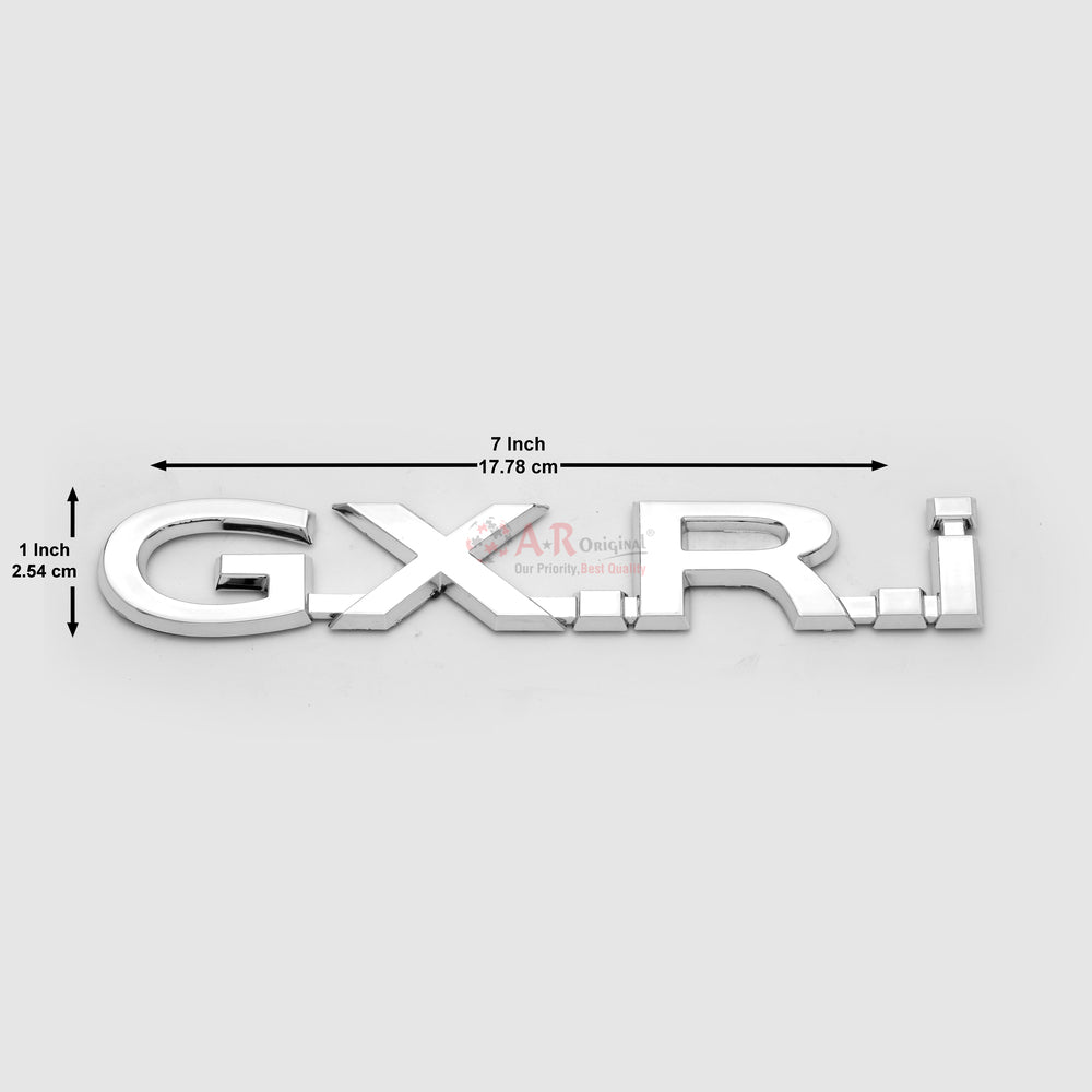 GXRi Emblem 1.5x7inch-2.5x17cm Chrome IP Badge