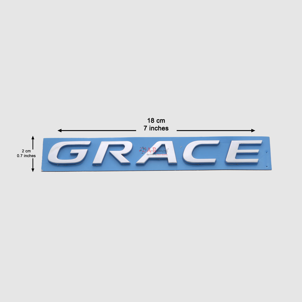 Grace Emblem Honda 2x18cm Chrome IP Badge