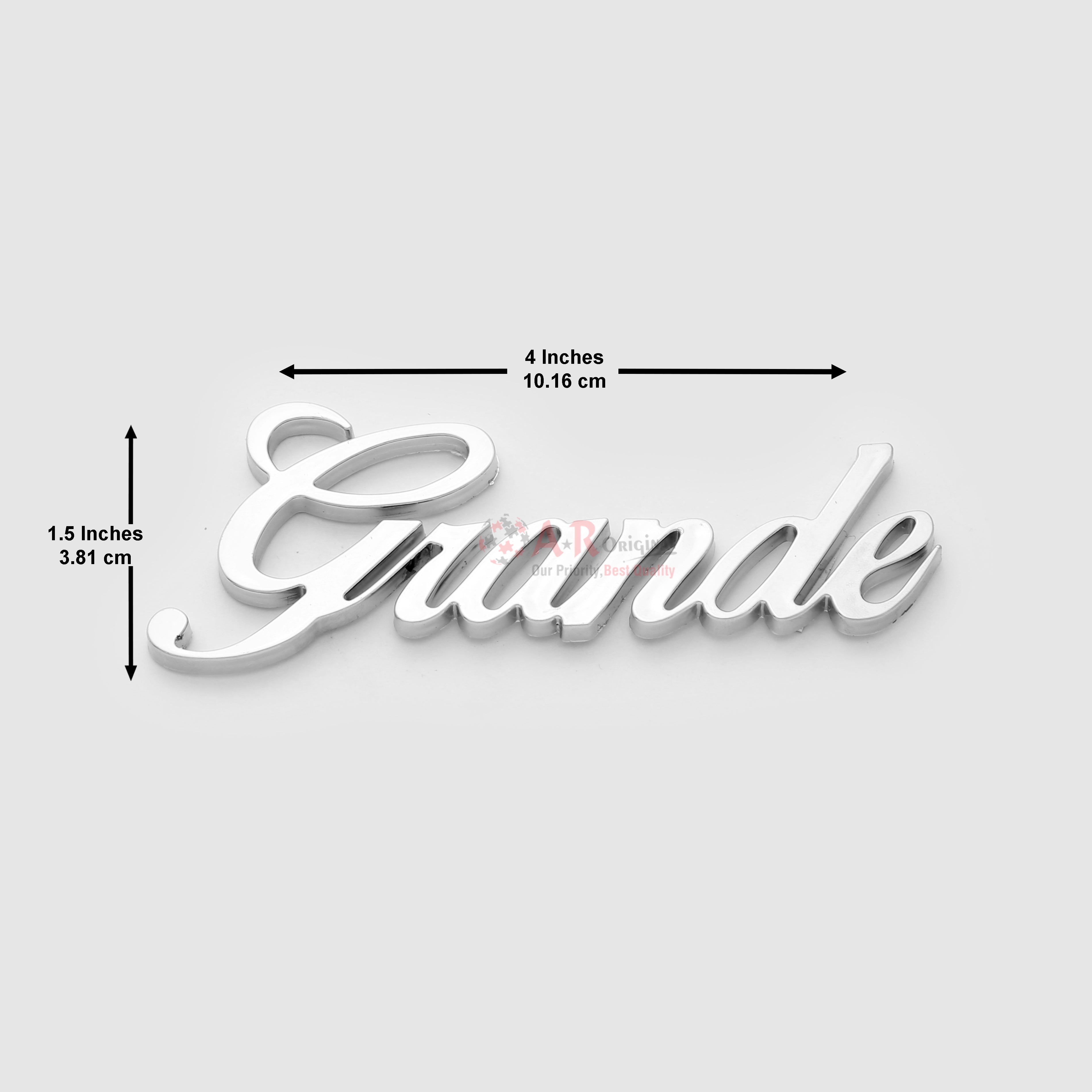 Grande Emblem 1.5x4inch-3.6x10cm Corolla Chrome LC Badge