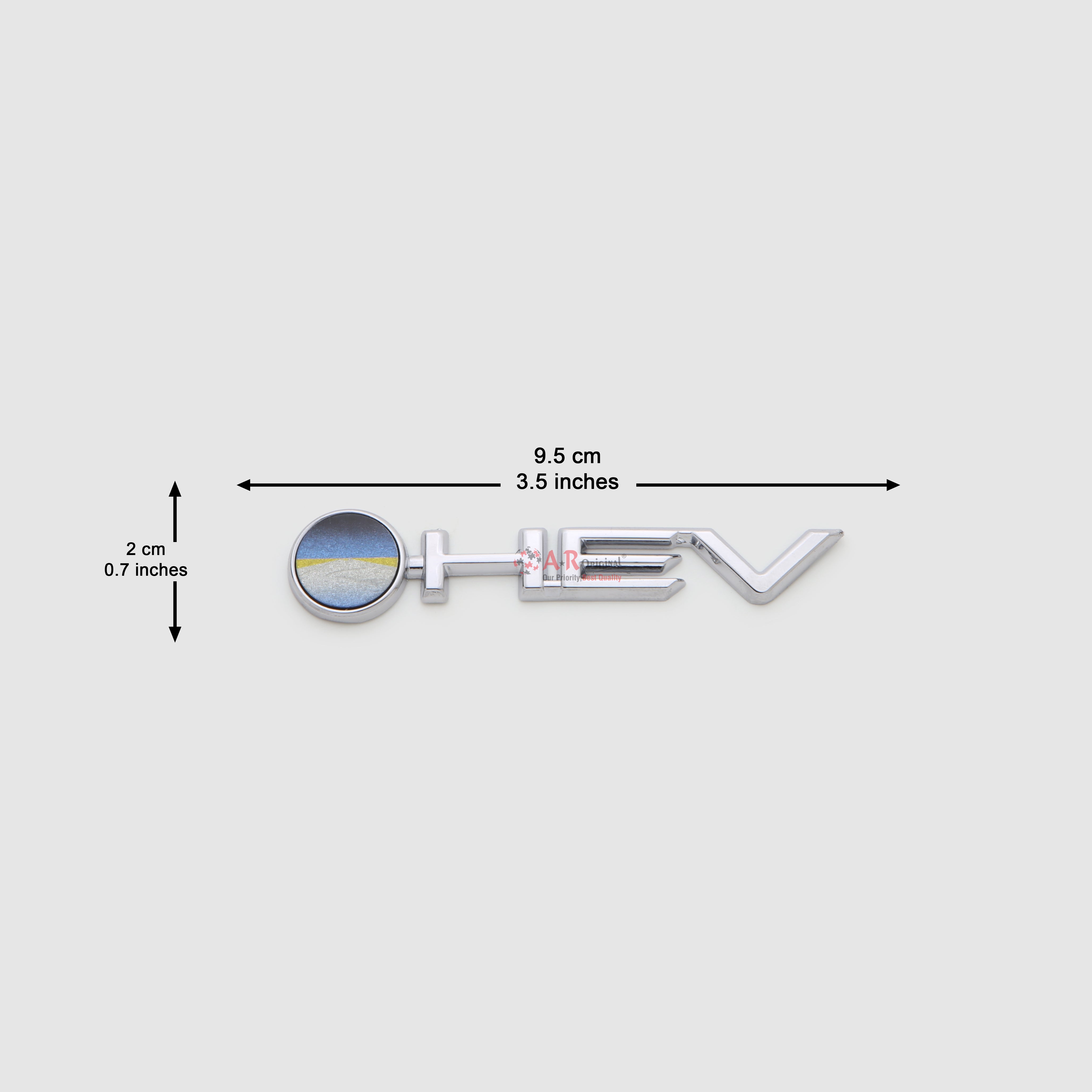HEV Emblem 2x9.5cm Chrome IP Badge