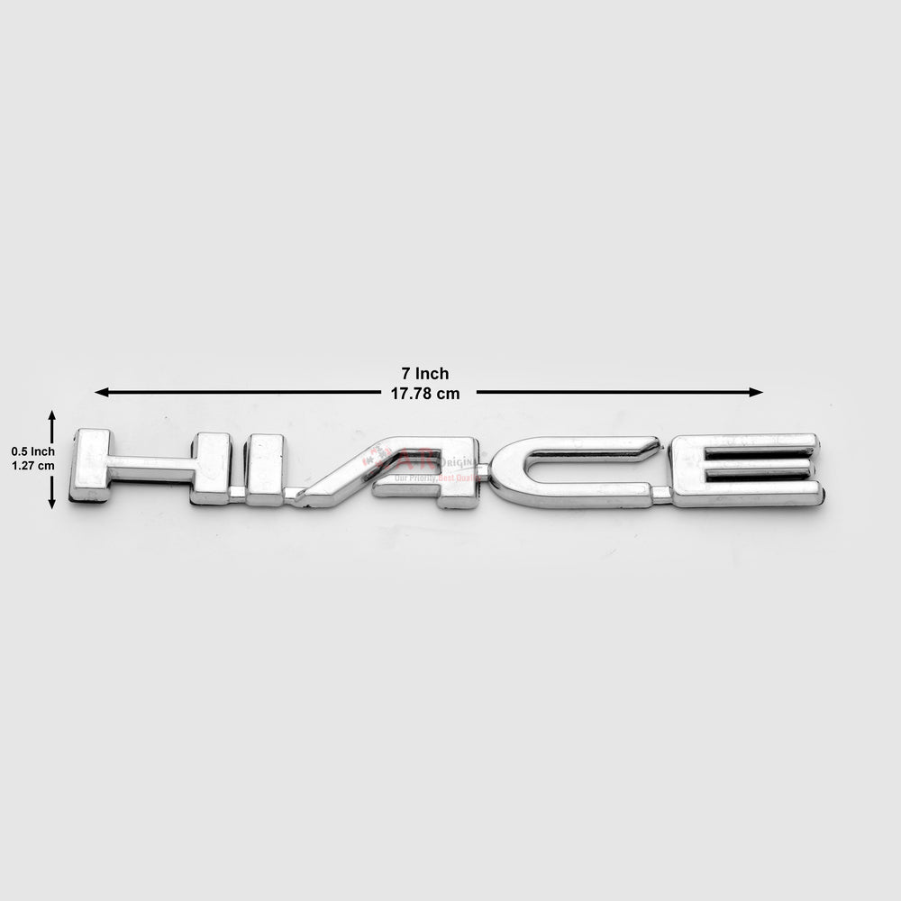 HIACE Emblem 0.5x7inch-1.25x18cm Chrome Thin LC Badge