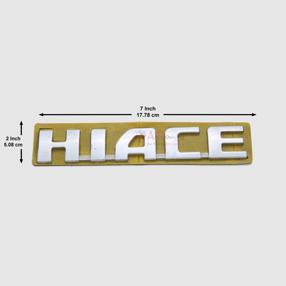 HIACE Emblem 1.5x7inch-2.5x18cm (Japanese) Chrome LC Badge