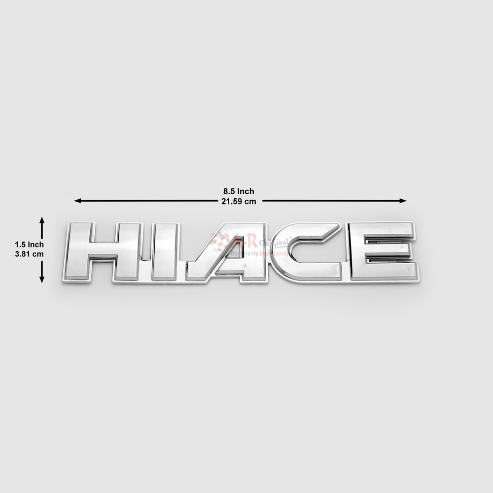 HIACE Emblem 2x8.5inch-3.5x22cm Chrome Thick LC Badge
