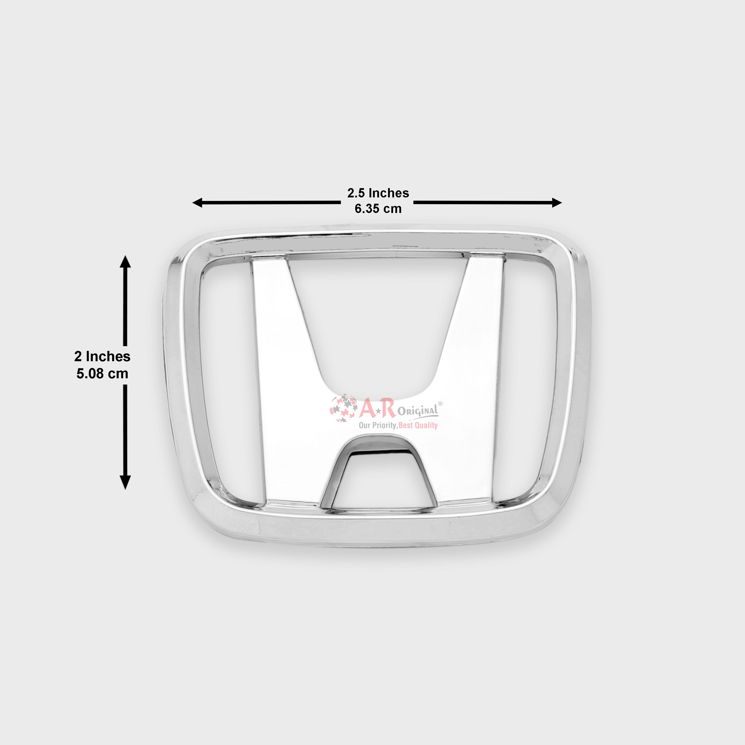 H Logo 2x2.5inch-5x6.5cm Chrome IP Badge (2)