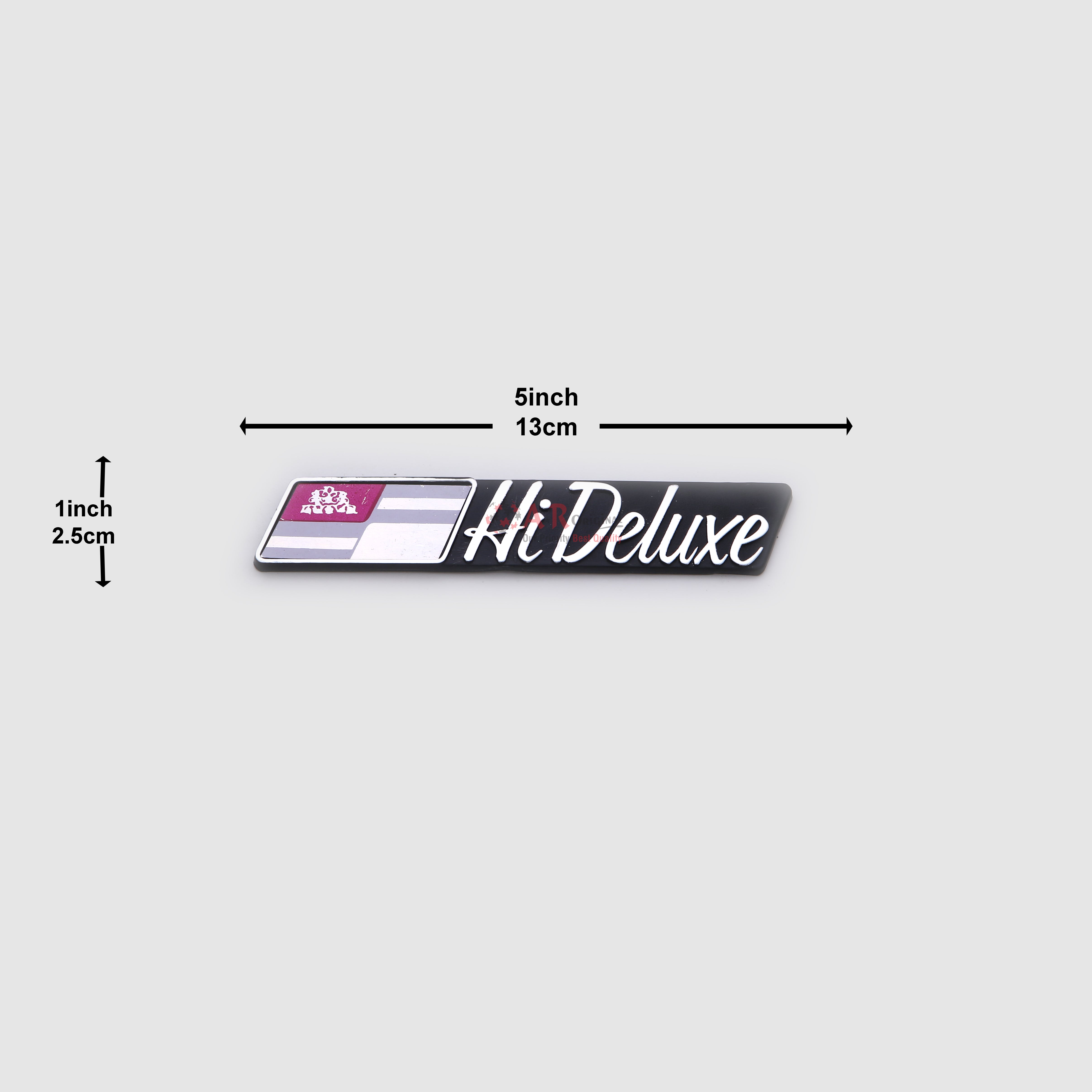 HiDeluxe Emblem 1x5inch-2.6x13cm Black LC Badge