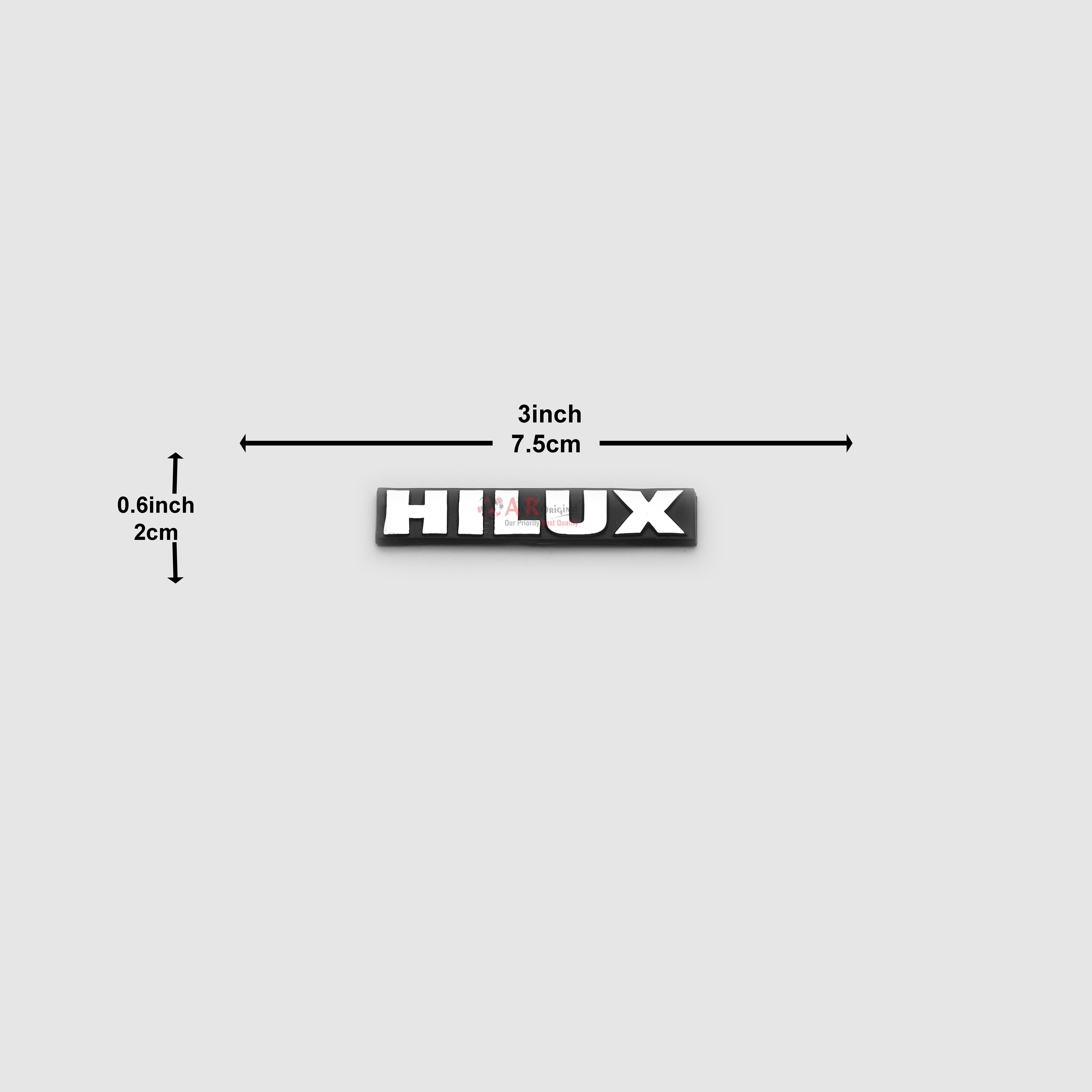 Hilux Emblem 0.5x3inch-2x7.5cm Small Black LC Badge