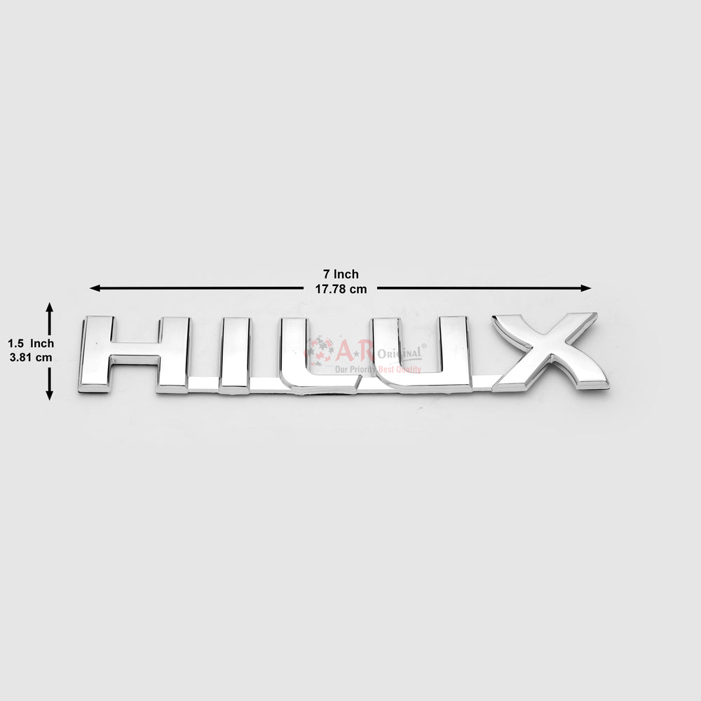 Hilux Emblem 1.5x7inch-3.5x18cm Vigo Chrome IP Badge