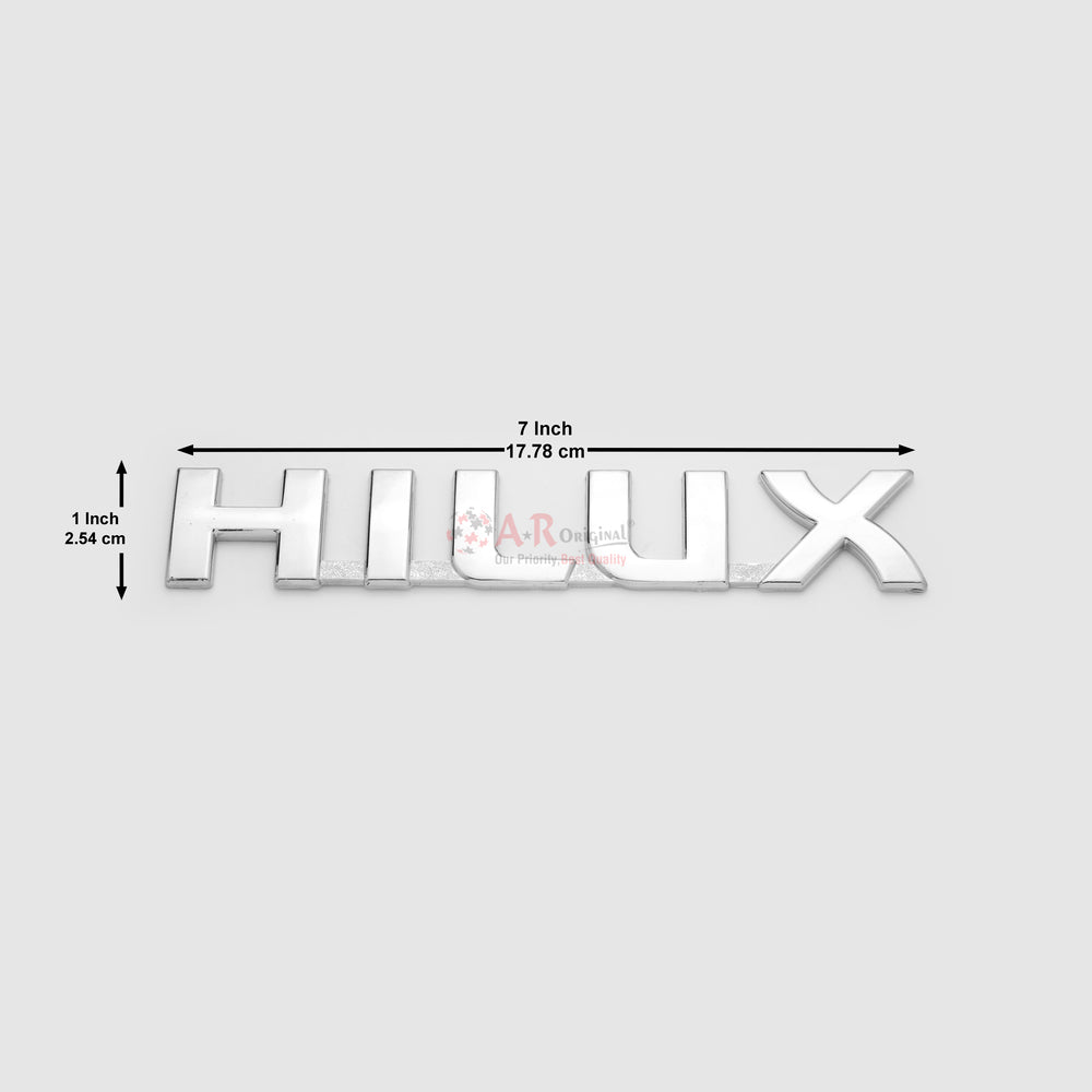 Hilux Emblem 1.5x7inch-3.5x18cm Vigo Chrome LC Badge
