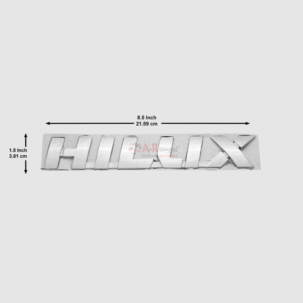 Hilux Emblem 1.5x8inch-2x20cm Revo Chrome LC Badge