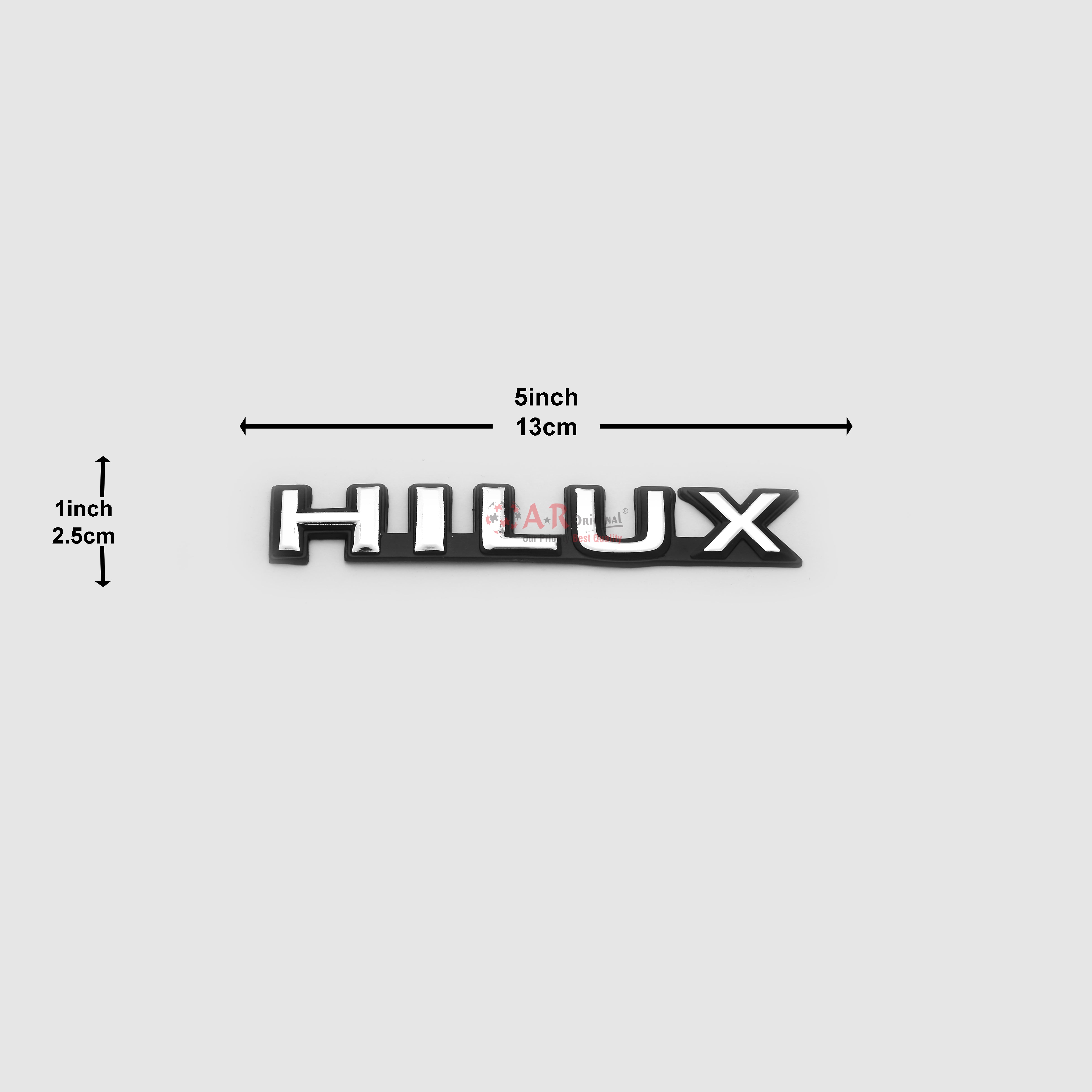 Hilux Emblem 1x5inch-2.5x13cm Black Imbosed LC Badge