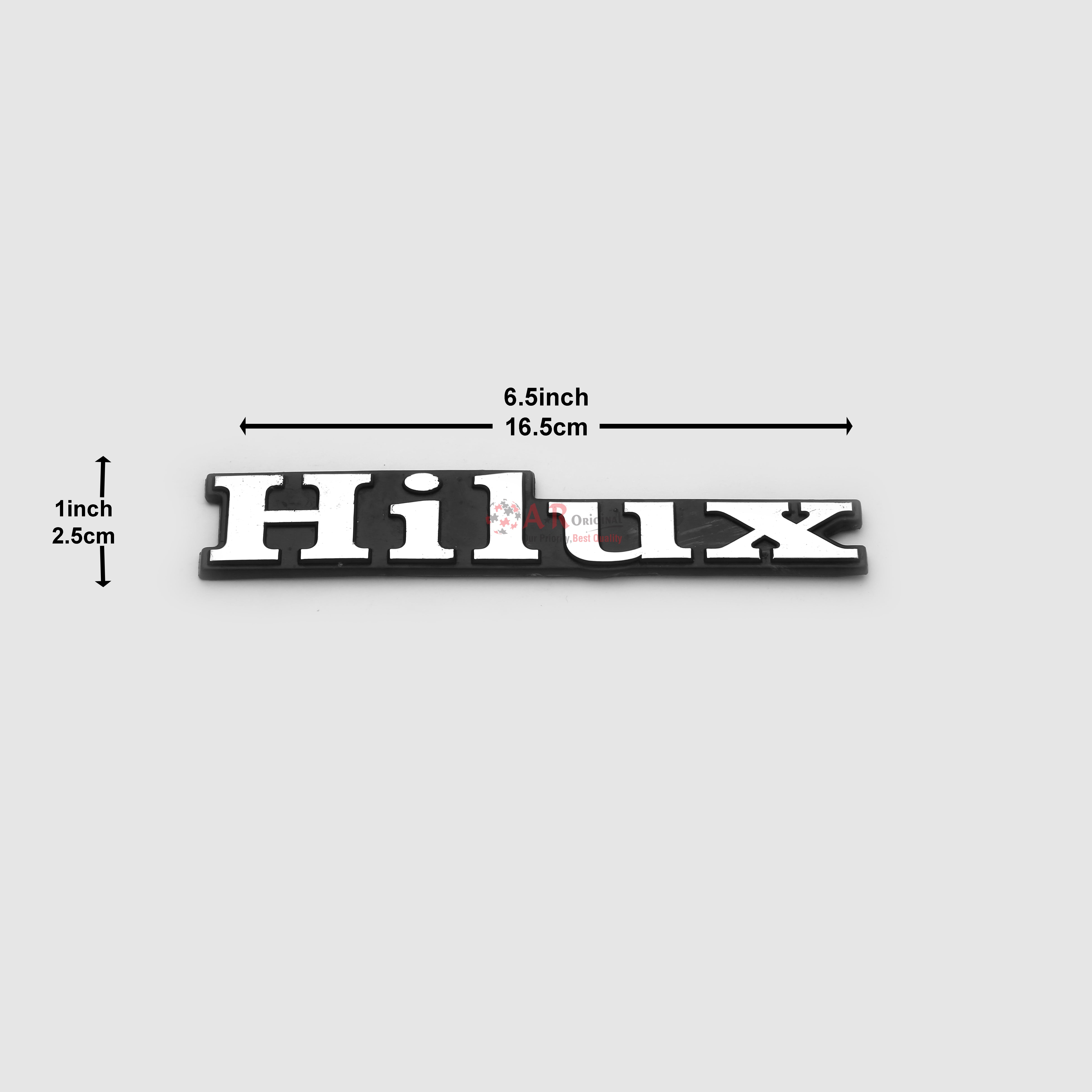 Hilux Emblem 1x6.5inch-2.5x16cm Black LC Badge