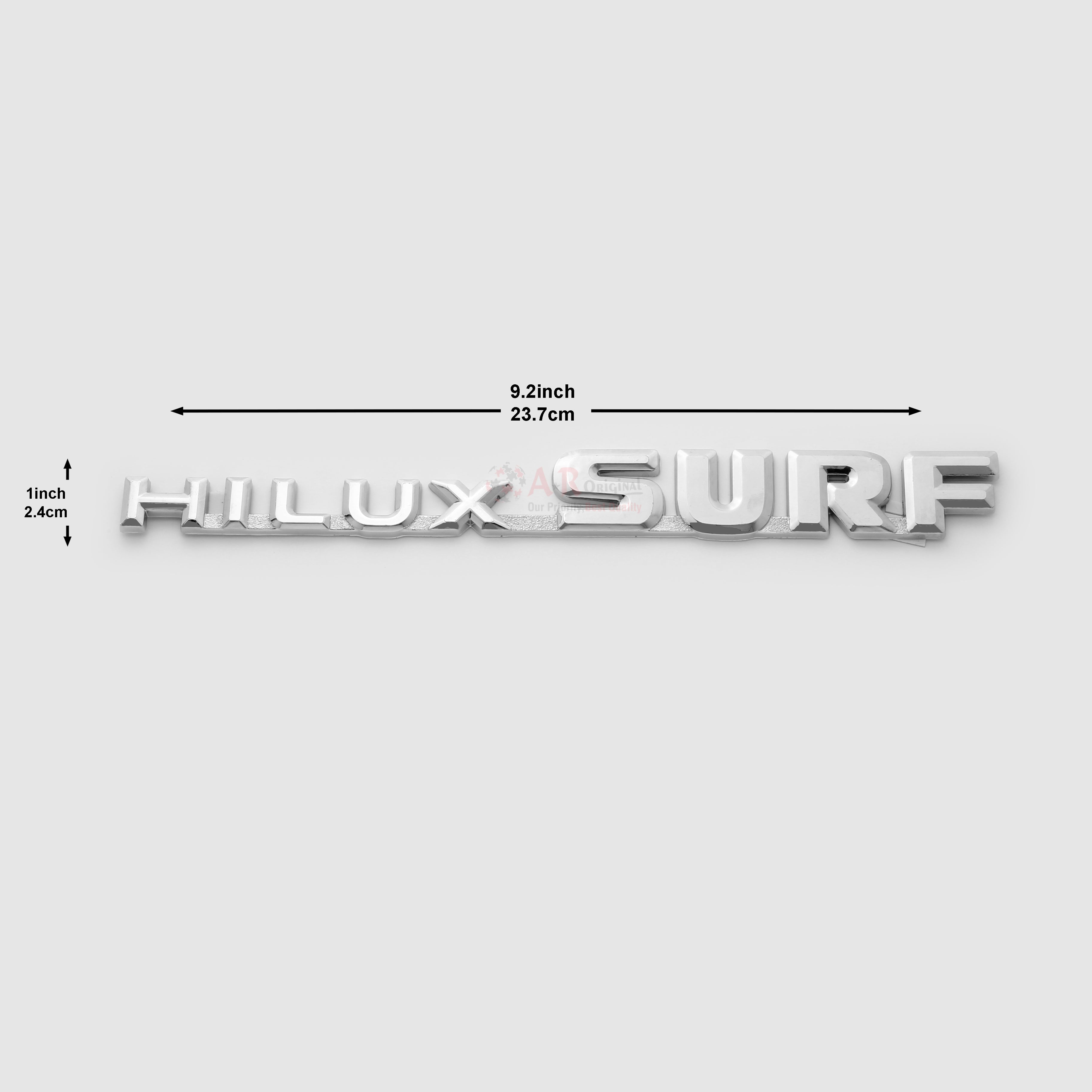 HiluxSURF Emblem 1x9inch-2.5cmx24cm Chrome LC Badge