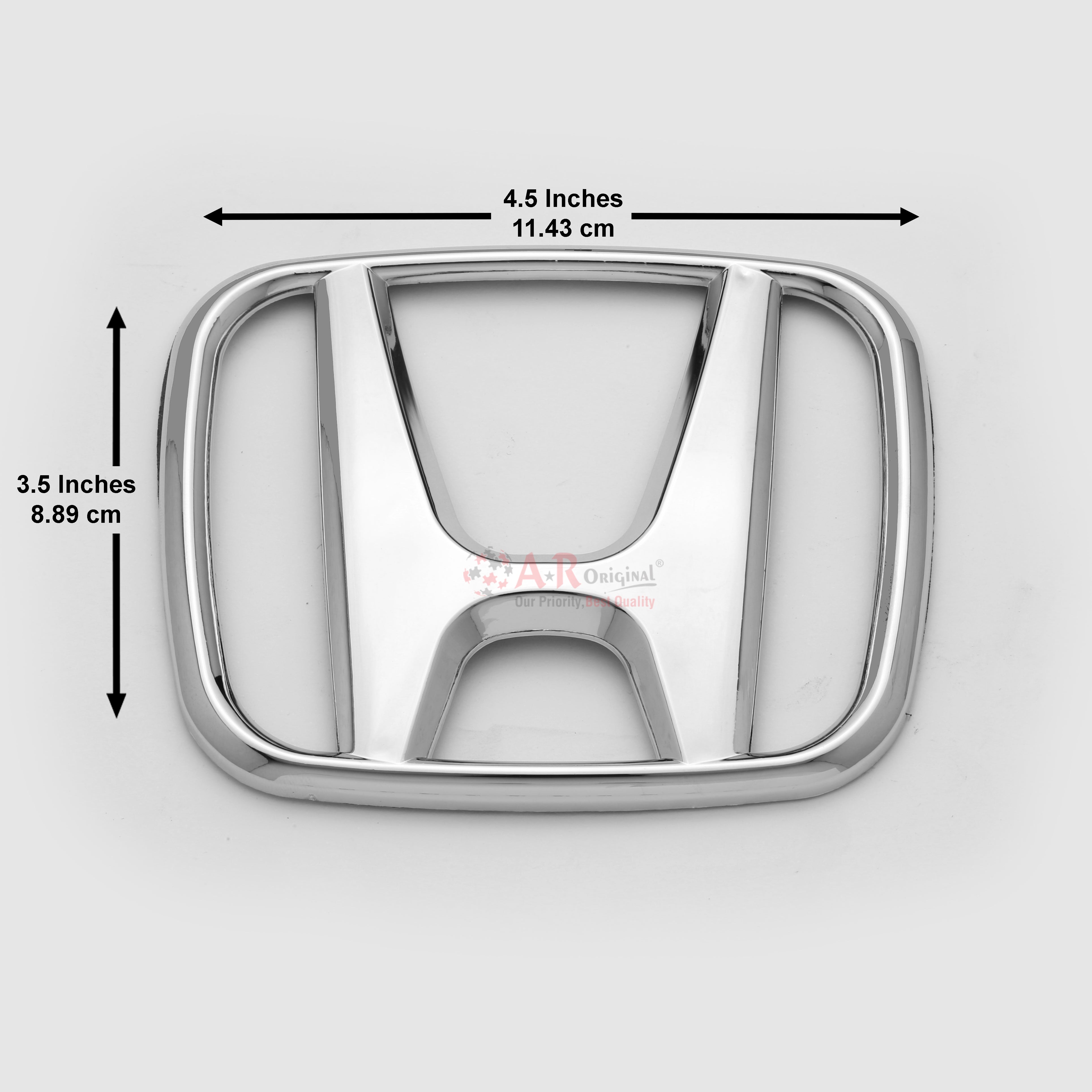 Honda Chrome City 09-14 Grill Logo 3.5x4.5inch-8.5x12cm Chrome IP Badge