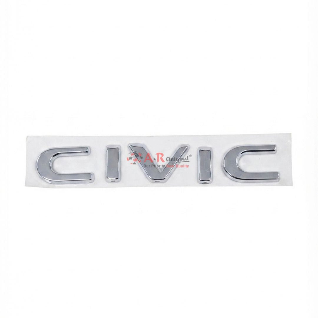 Honda Civic 2022-2026 Emblem 2.3x15cm Chrome IP Badge
