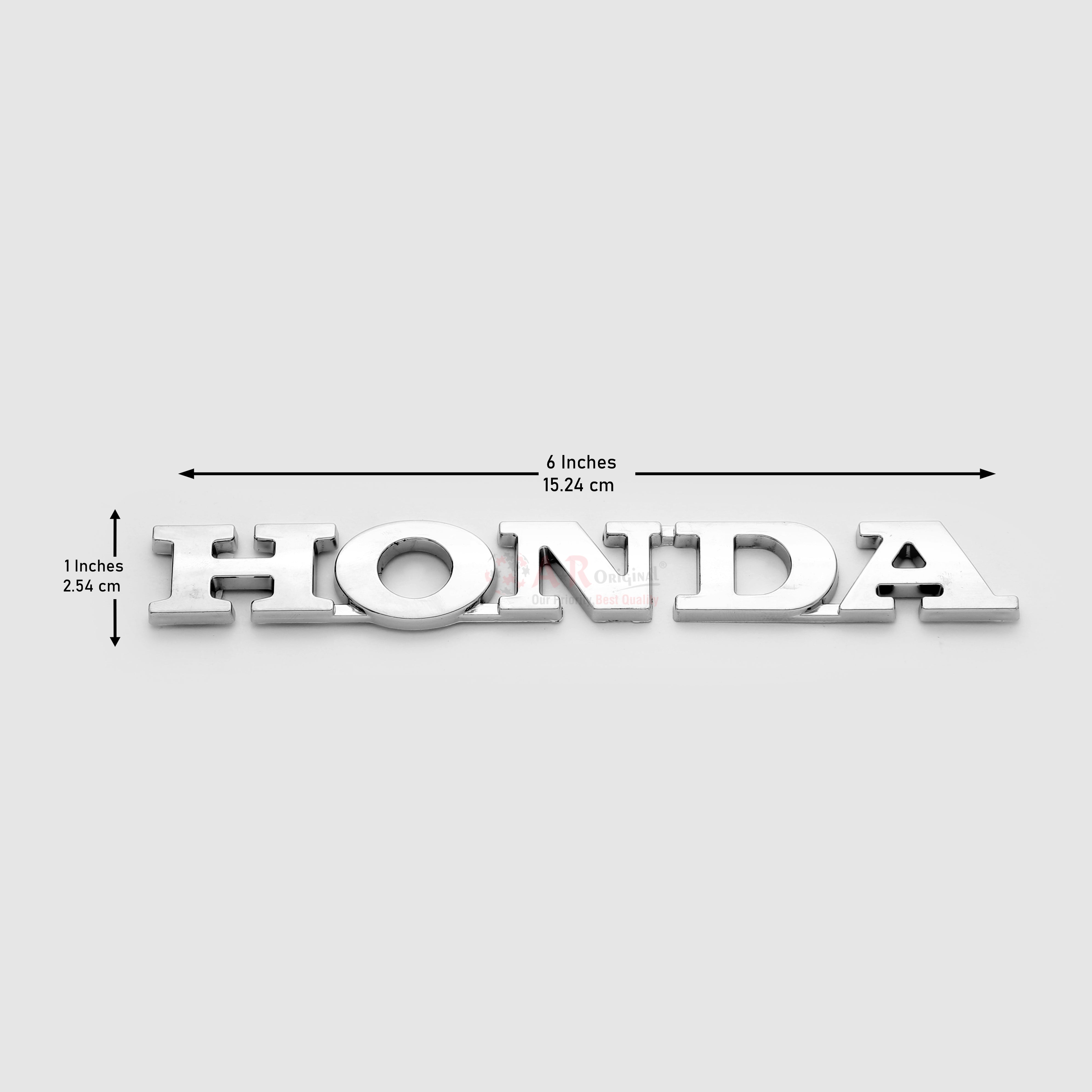 Honda Emblem 1x6inch-2.5x15cm Chrome LC Badge