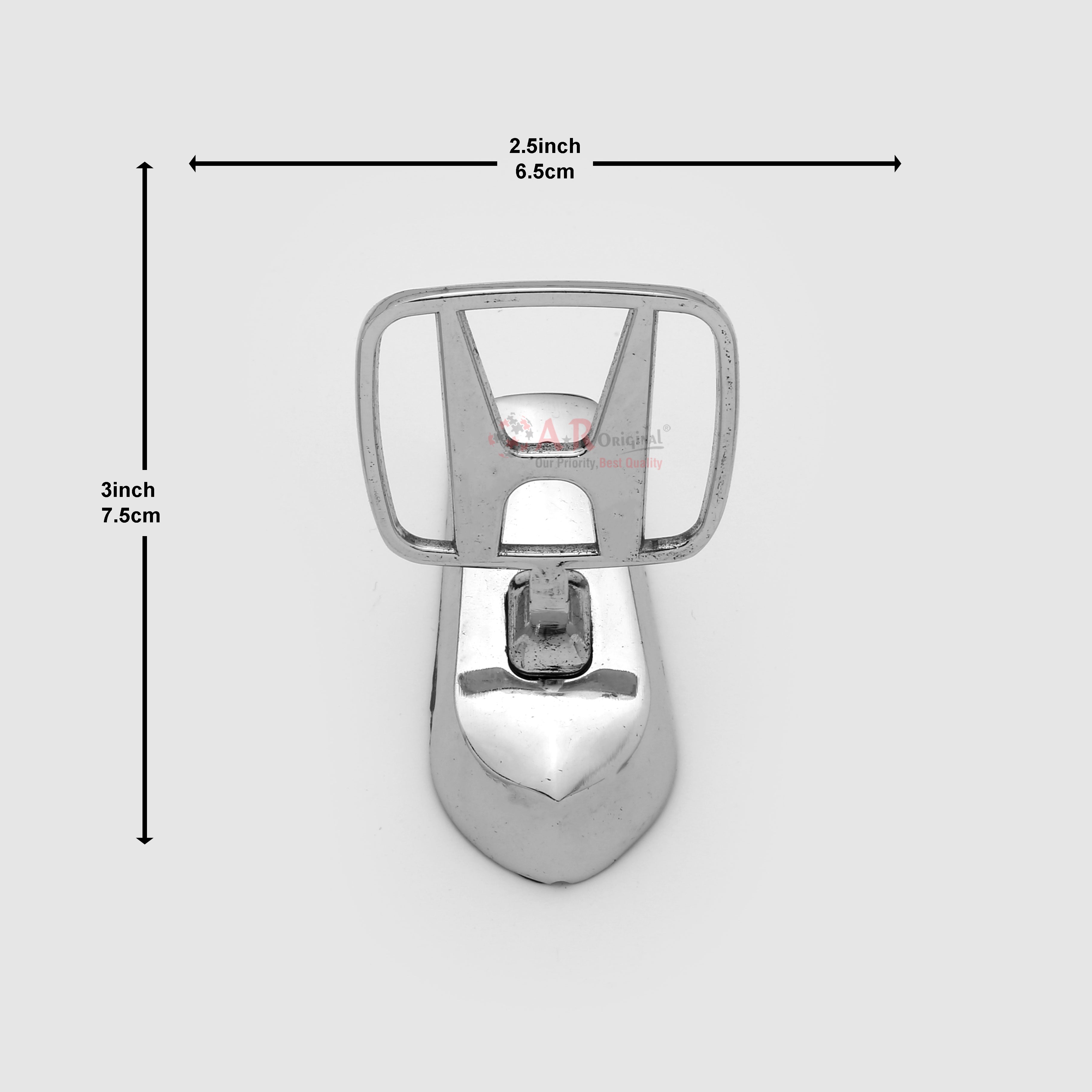 Honda Hood Logo 2.5x3inch-6.5x7.5cm Metal Bonnet Emblem Movable Heavy Chrome IP Badge