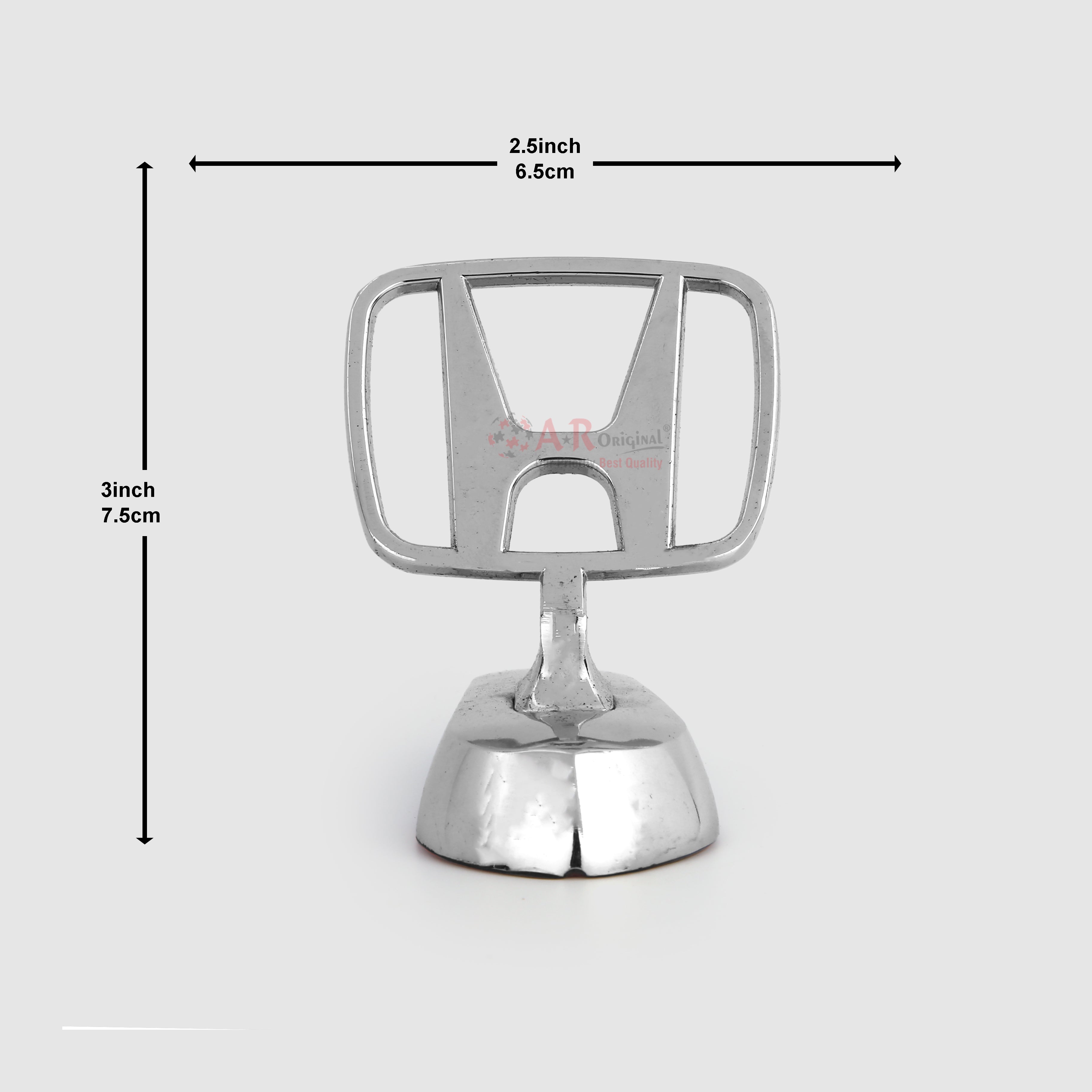 Honda Hood Logo 2.5x3inch-6.5x7.5cm Metal Bonnet Emblem Movable Heavy Chrome IP Badge
