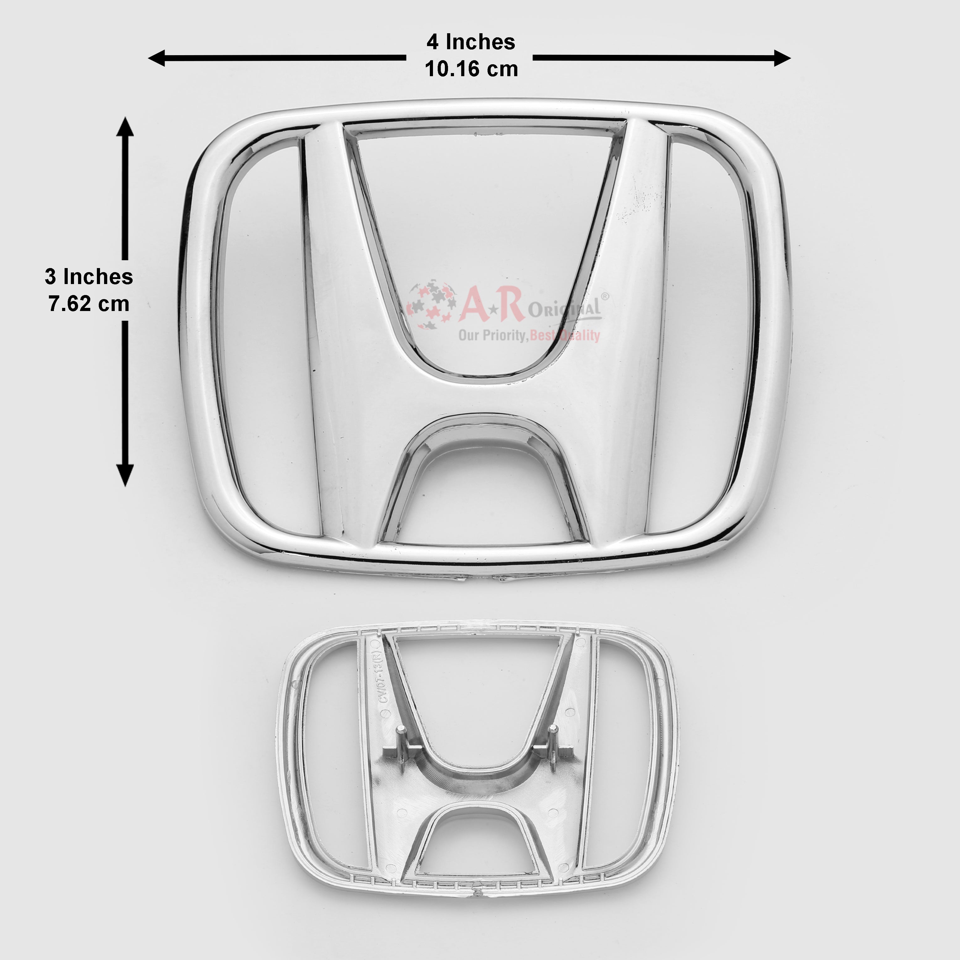 Honda Logo 07-13 Rear Chrome 3x4inch-7.5x10cm LC Badge (2)