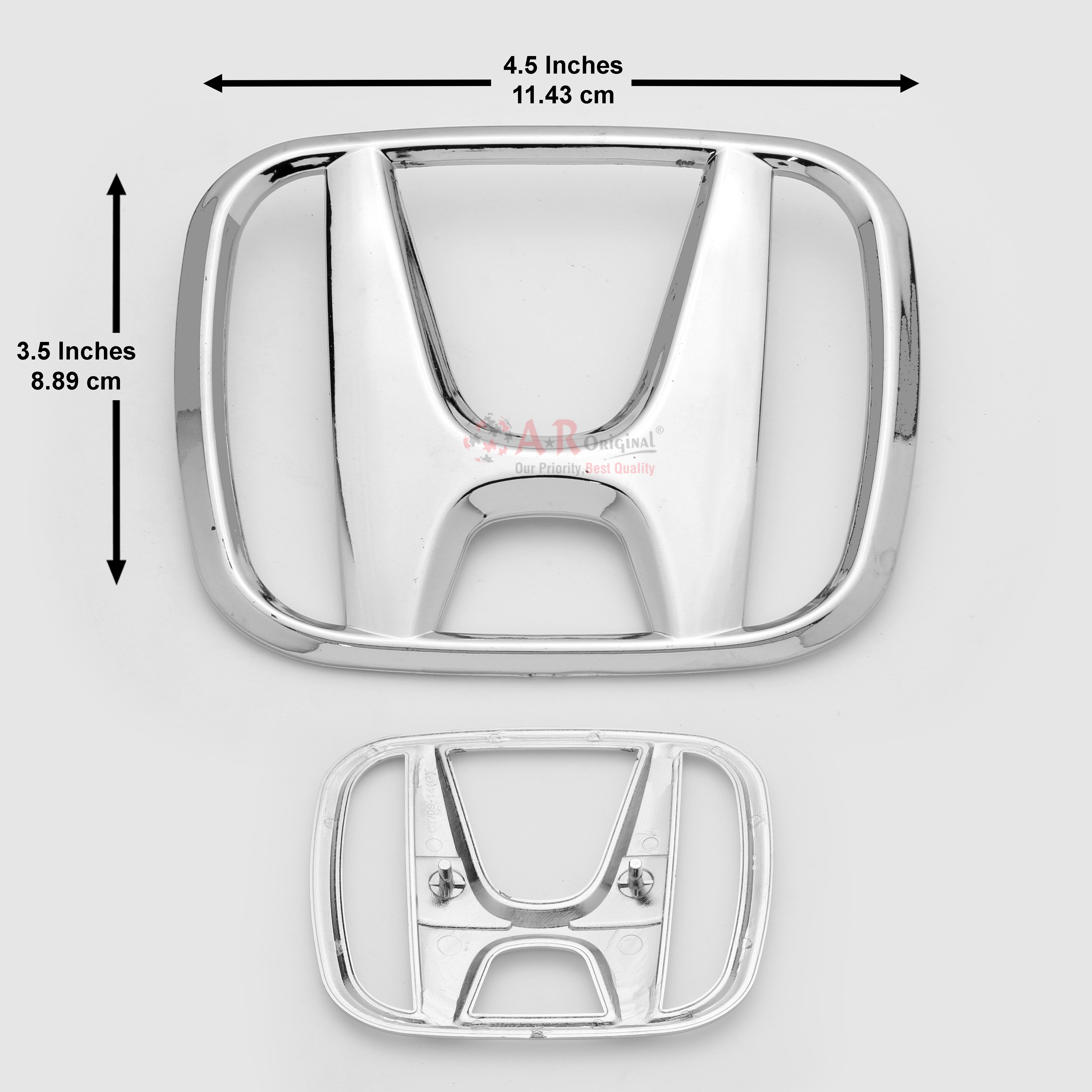 Honda Logo City 09-14 Grill 3.5x4.5 inch-9x12cm Chrome LC Badge