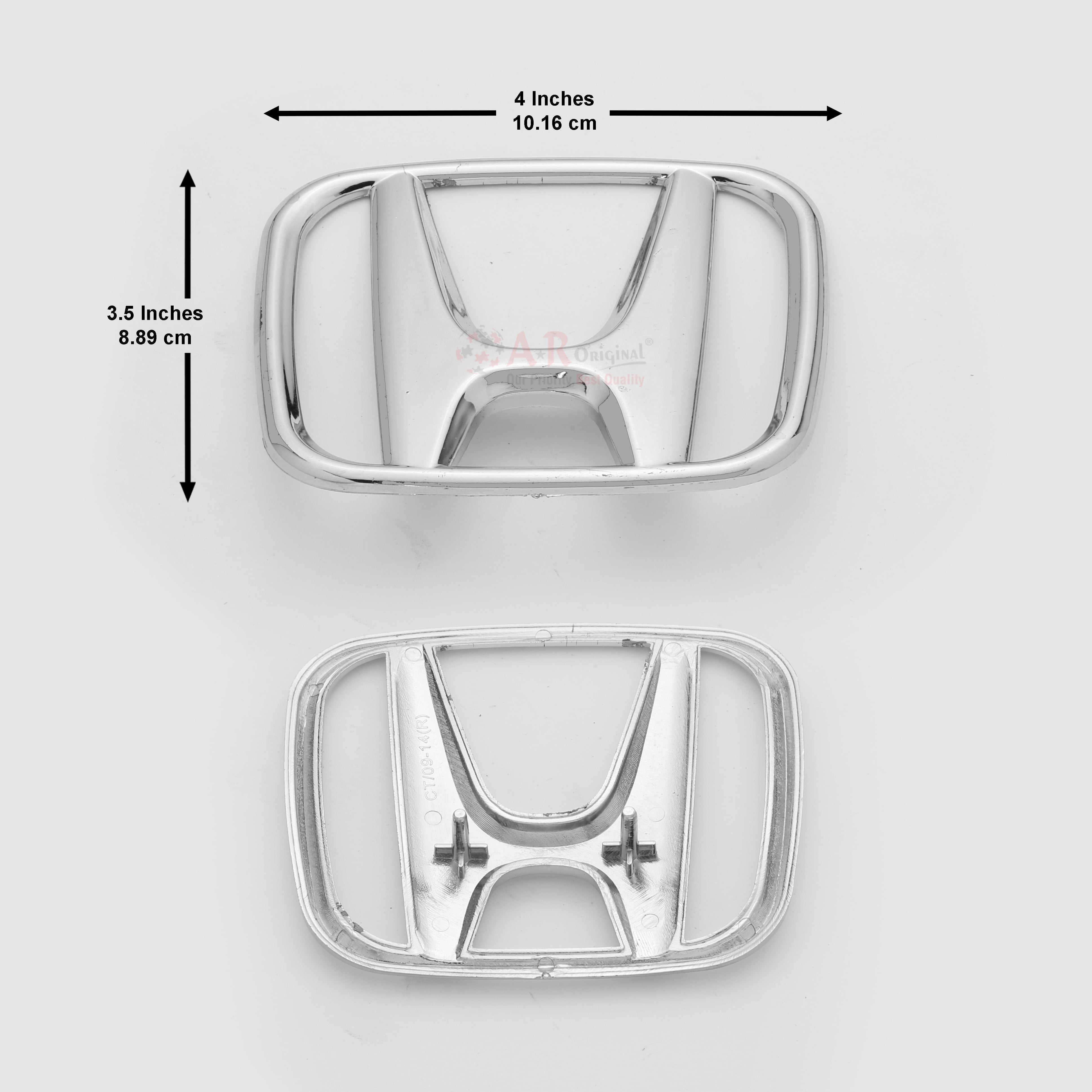 Honda Logo City 09-14 Rear 3.5x4inch-9x10.25cm Chrome LC Badge