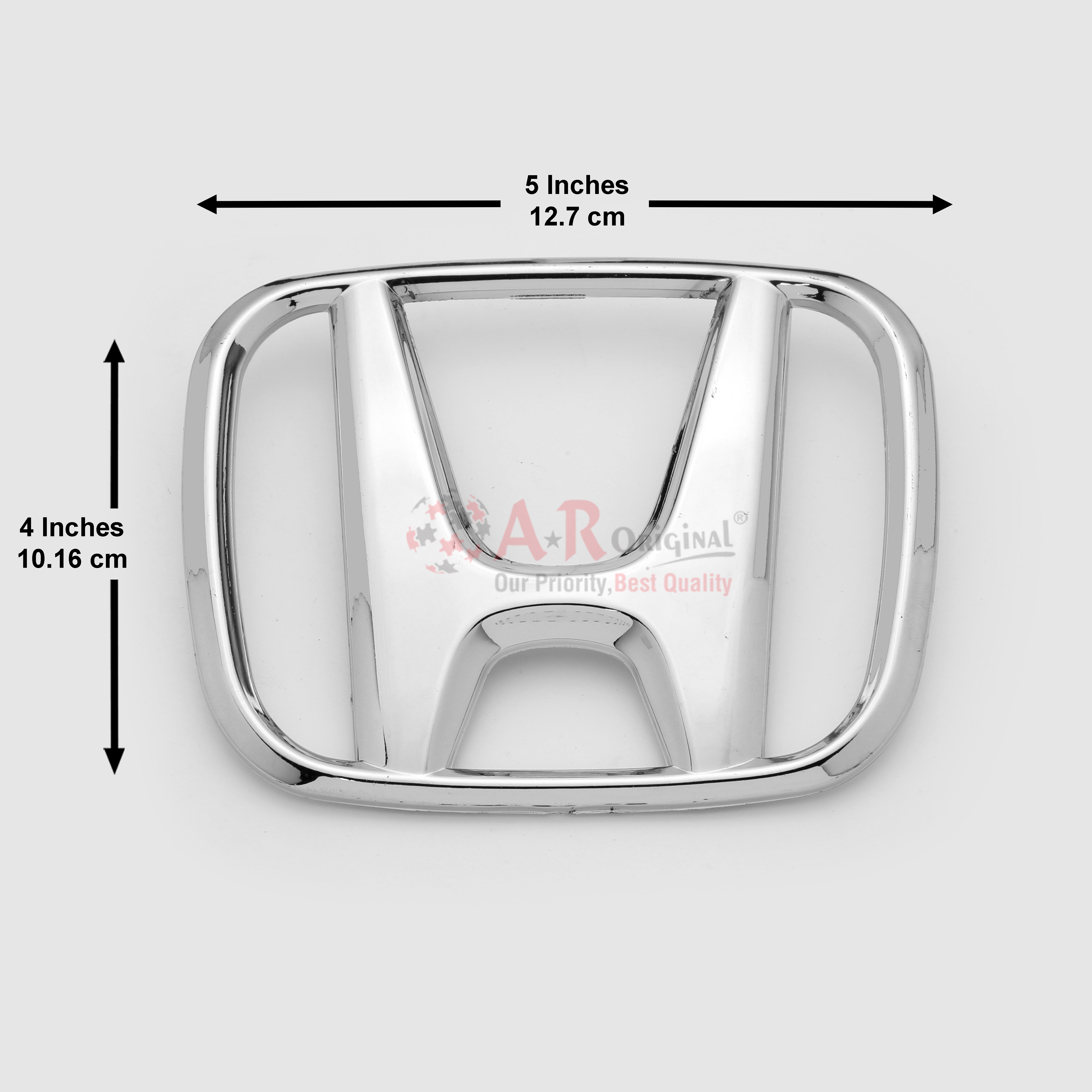 Honda Logo Civic 07-13 Grill 4x5inch-10x12.5cm Chrome LC Badge (2)