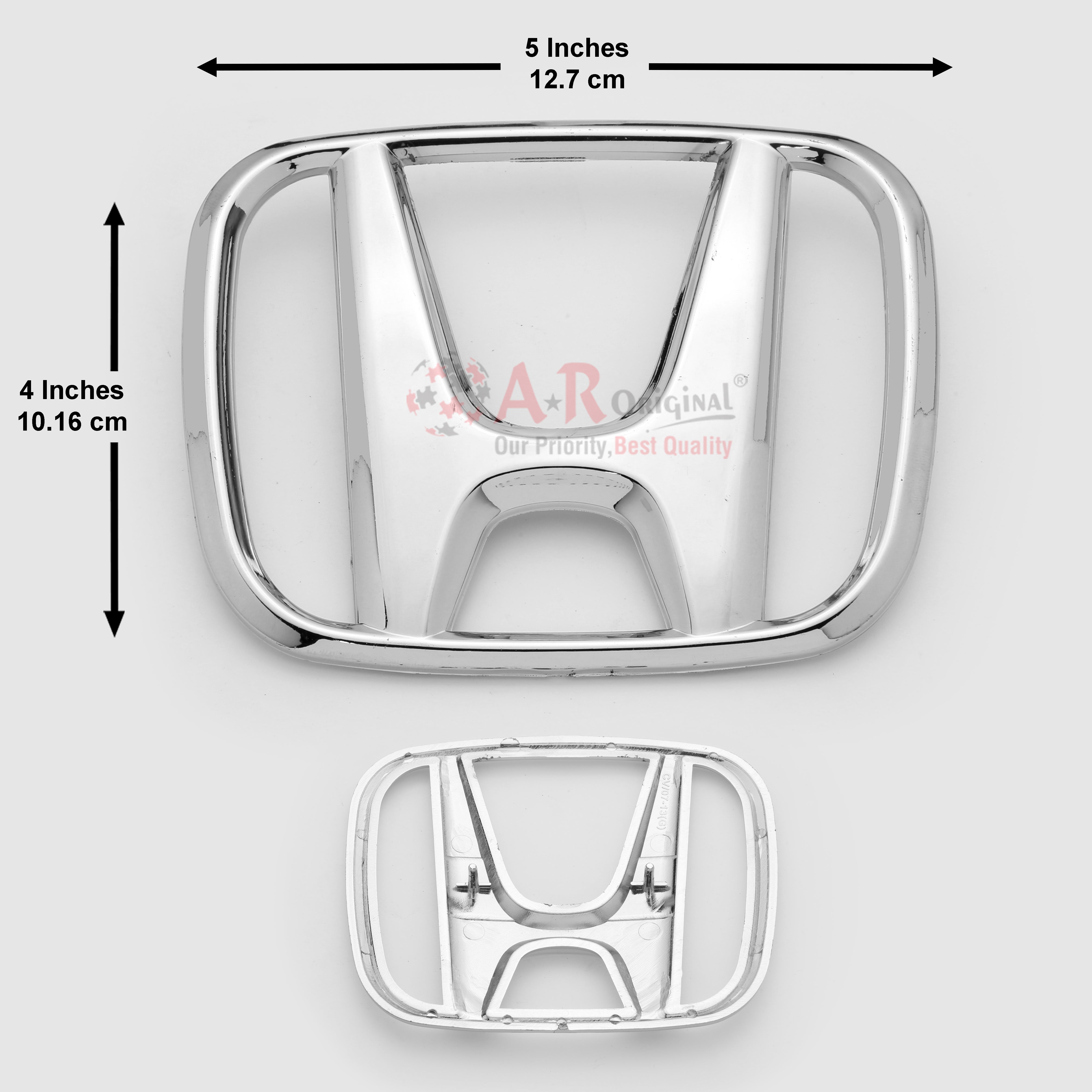 Honda Logo Civic 07-13 Grill 4x5inch-10x12.5cm Chrome LC Badge (2)