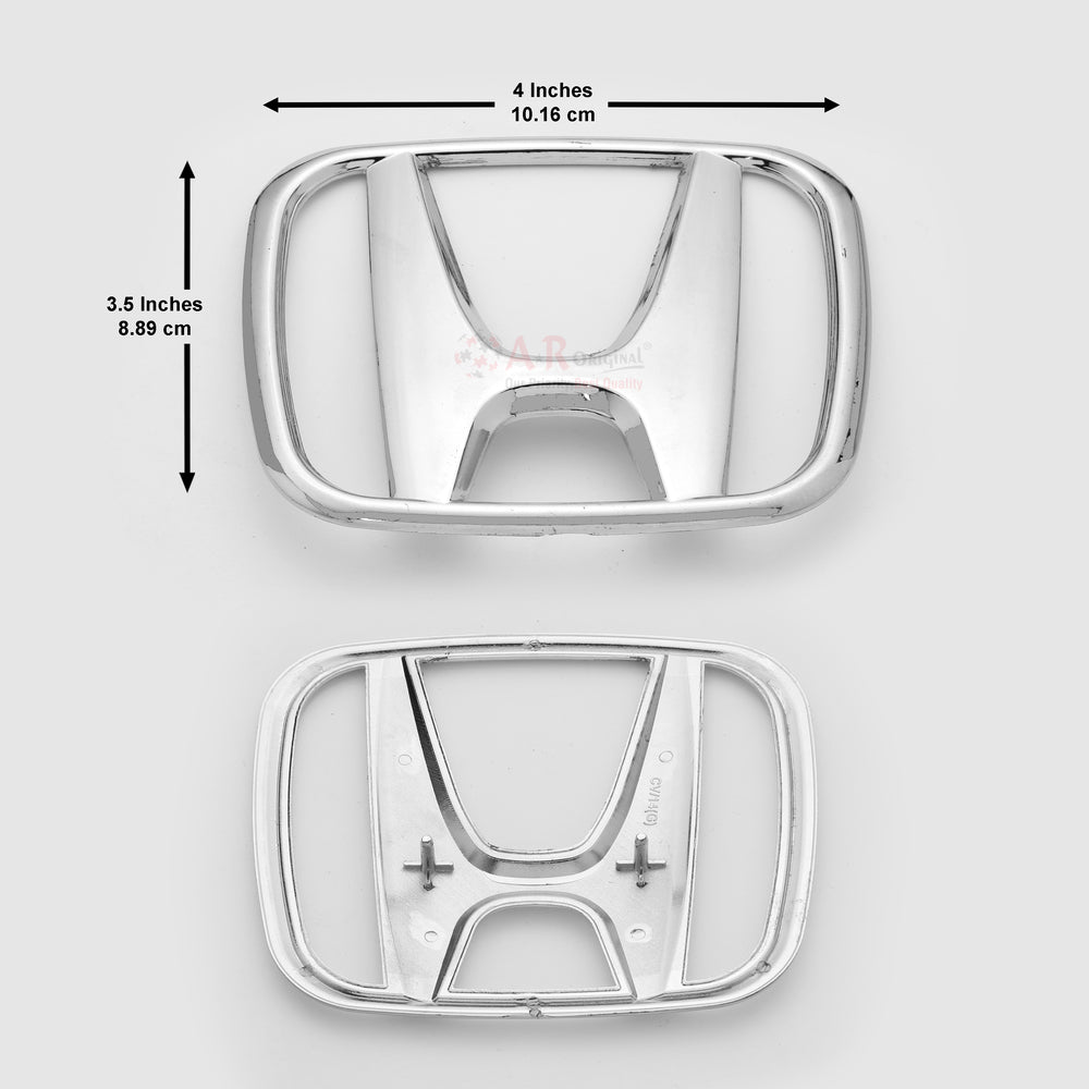 Honda Logo Civic 14 Grill 3.5x4inch-9x10.5cm Chrome LC Badge