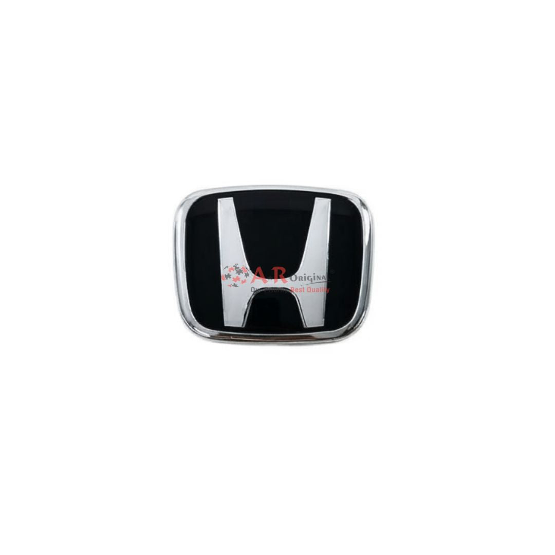Honda Logo Glass Steering Size Mugen Style Black Silver 1.5x2inch IP Badge