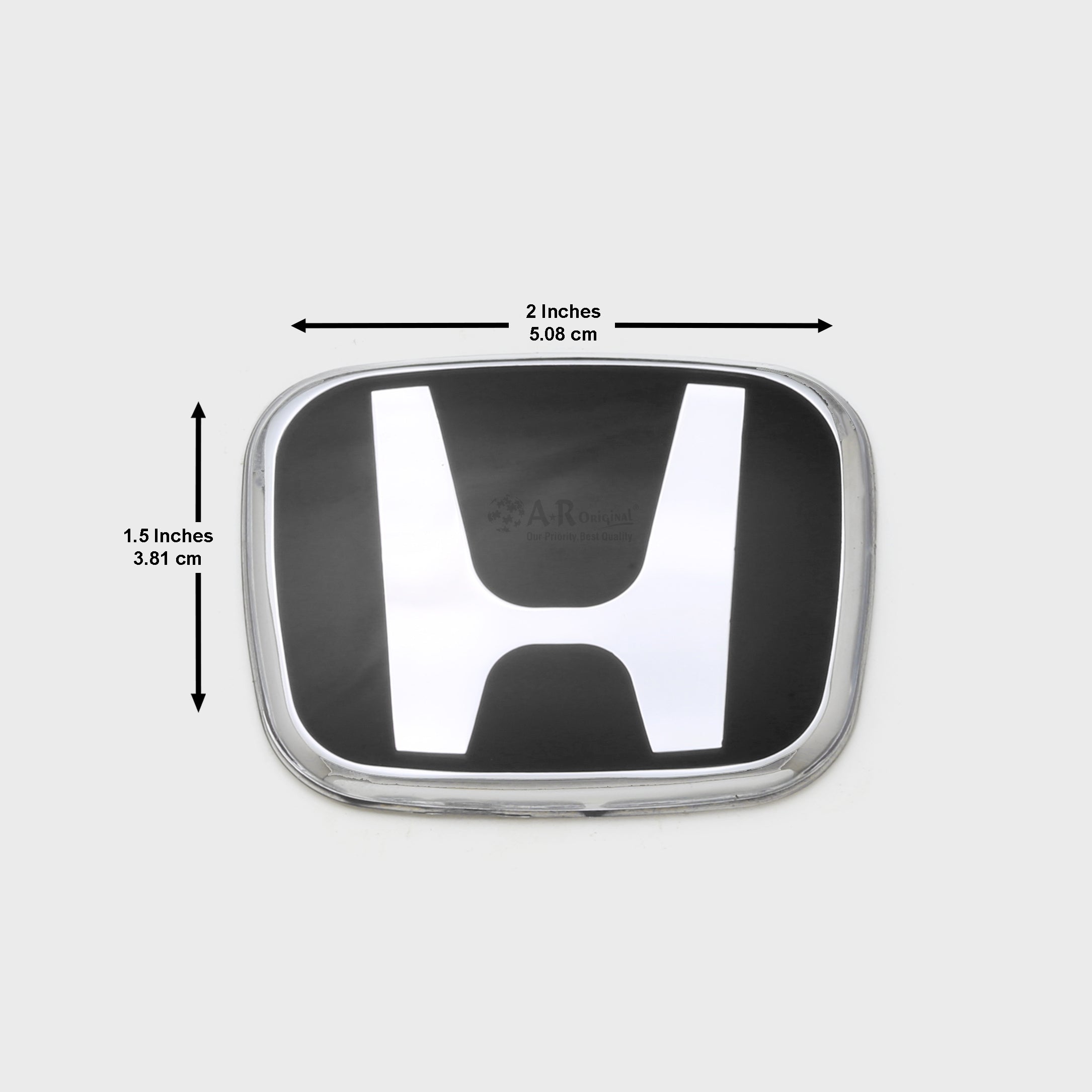 Honda Logo Glass Steering Size Mugen Style Red Silver 1.5x2inch IP Badge