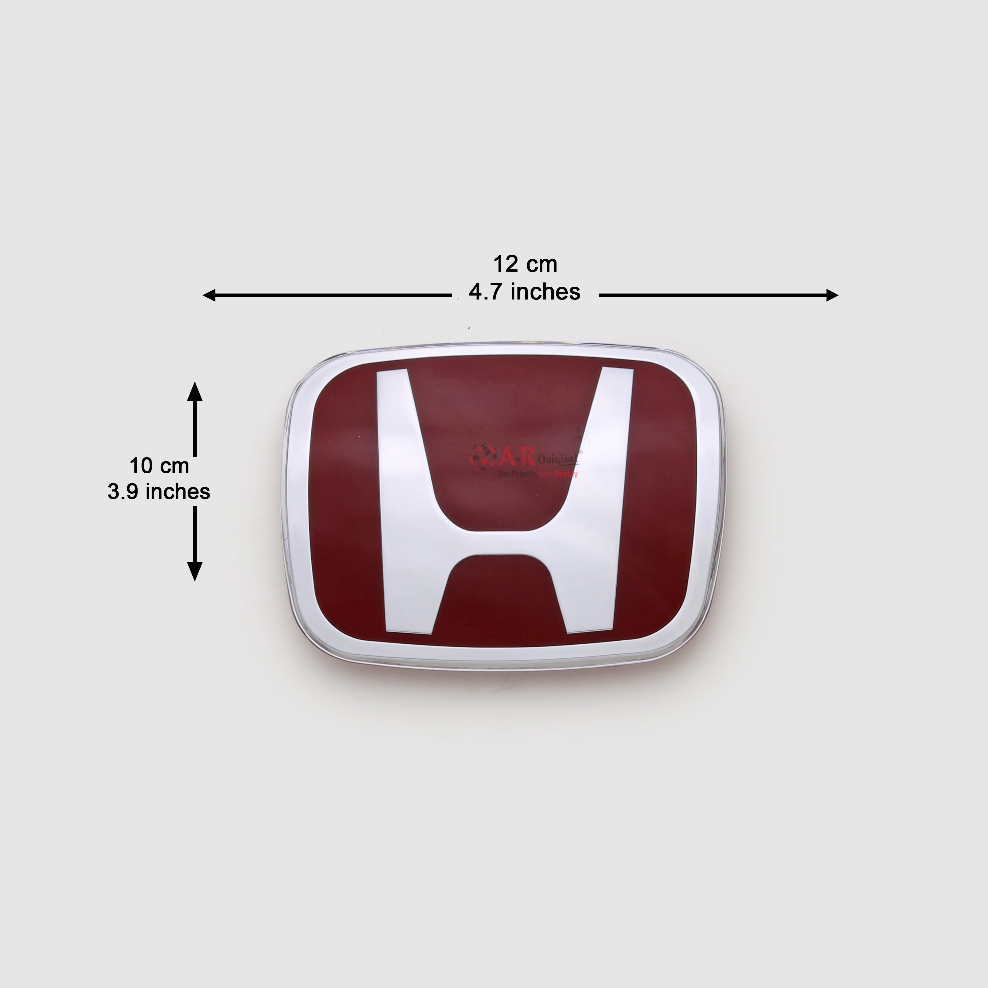 Honda Logo Mugen E01 Style 10x12cm Reborn Front Grill Red Silver IP Badge