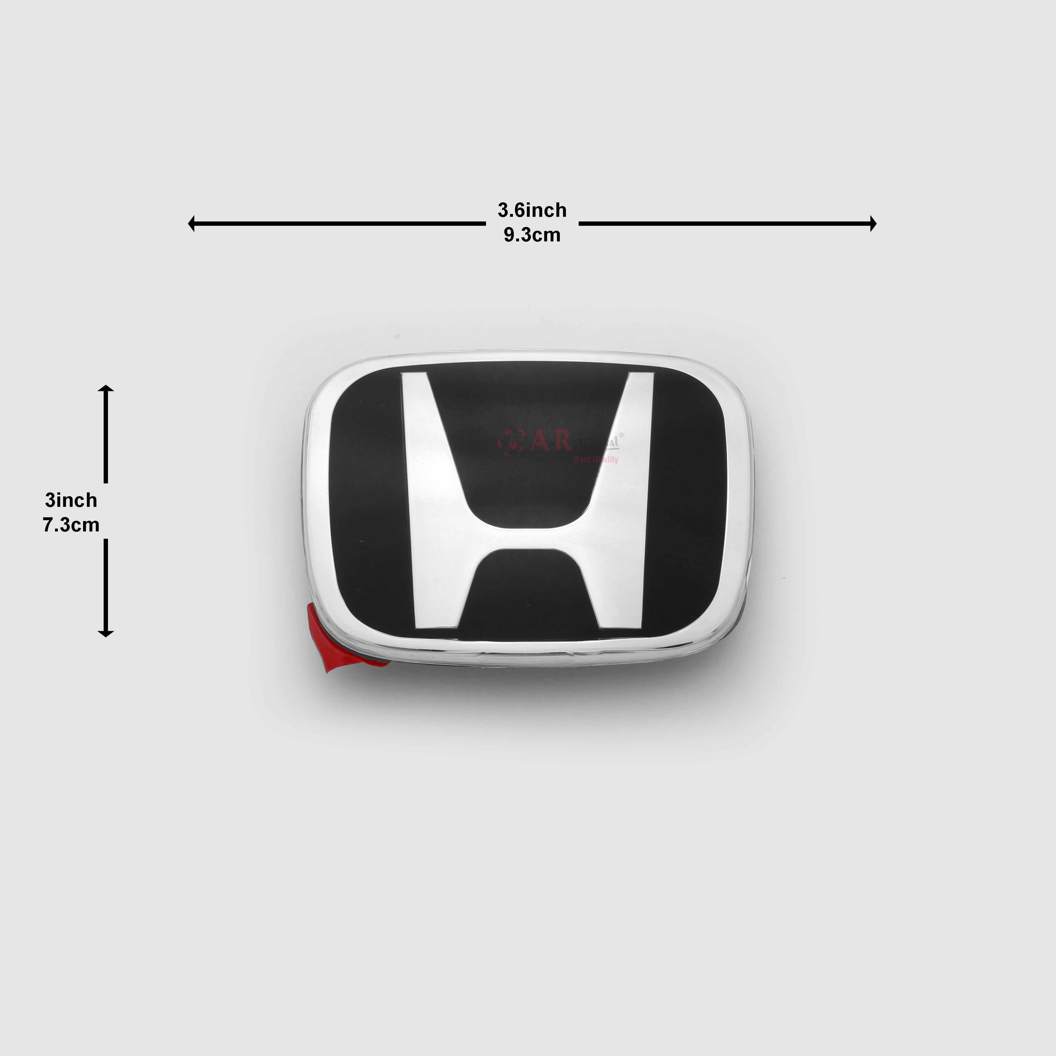 Honda Logo Mugen Style 003ZC 3.1inch 9.4cm - 3inch 7.2cm Civic Reborn Rear Black Silver IP Badge