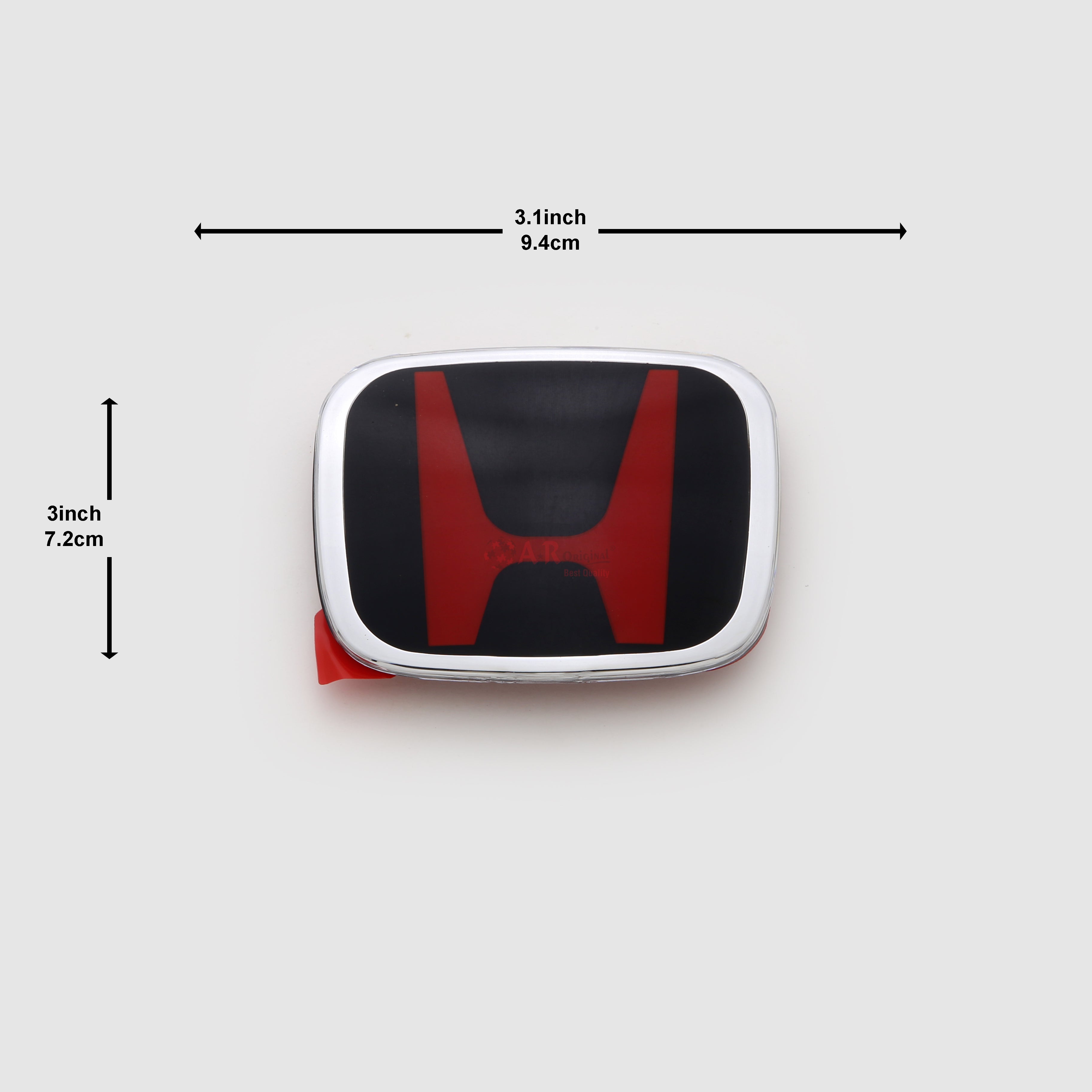 Honda Logo Mugen Style 003ZC 3.1inch 9.4cm - 3inch 7.2cm Civic Reborn Rear Red Black IP Badge