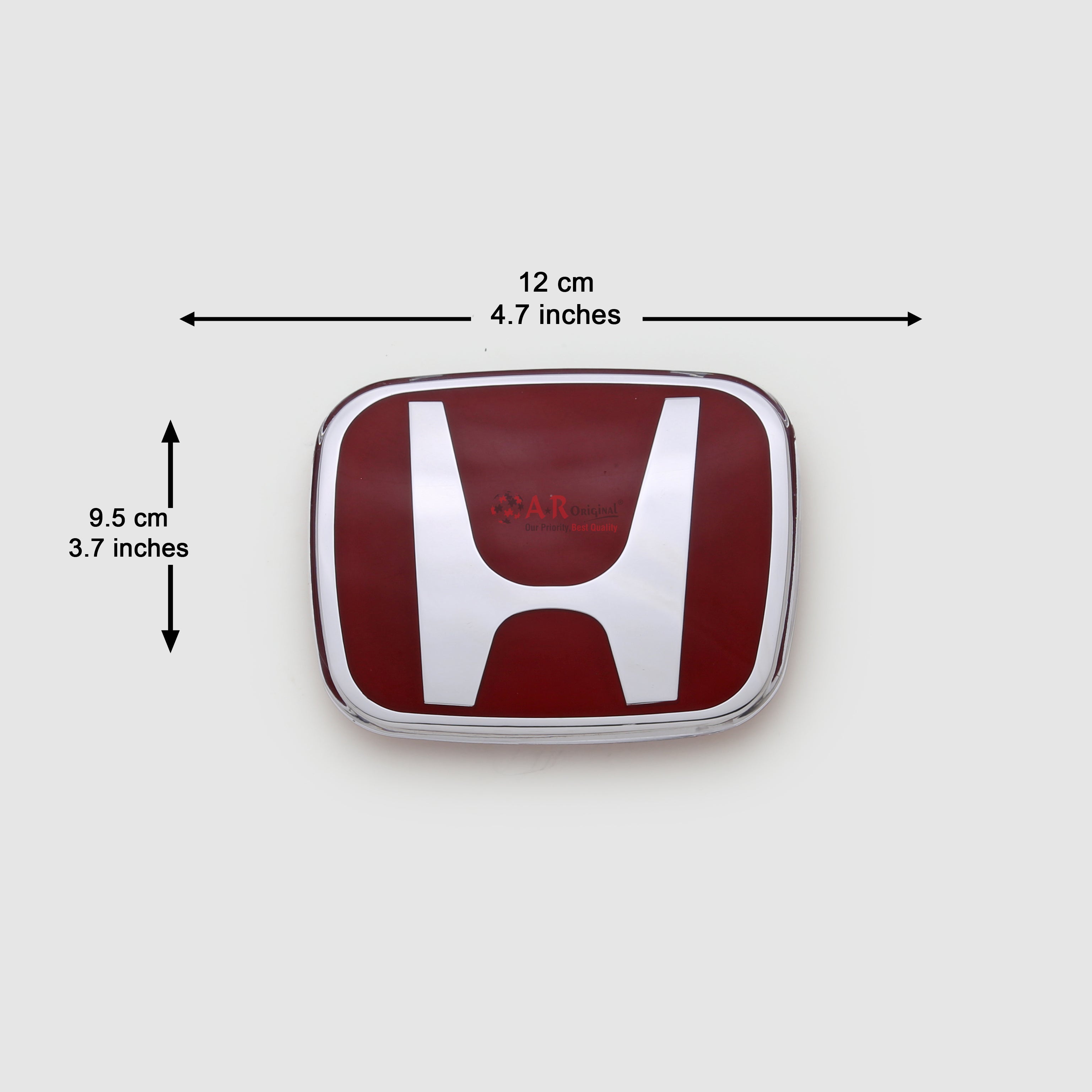 Honda Logo Mugen Style 9.5x12 cm CityGM Front Grill 09-14 Red Silver IP Badge