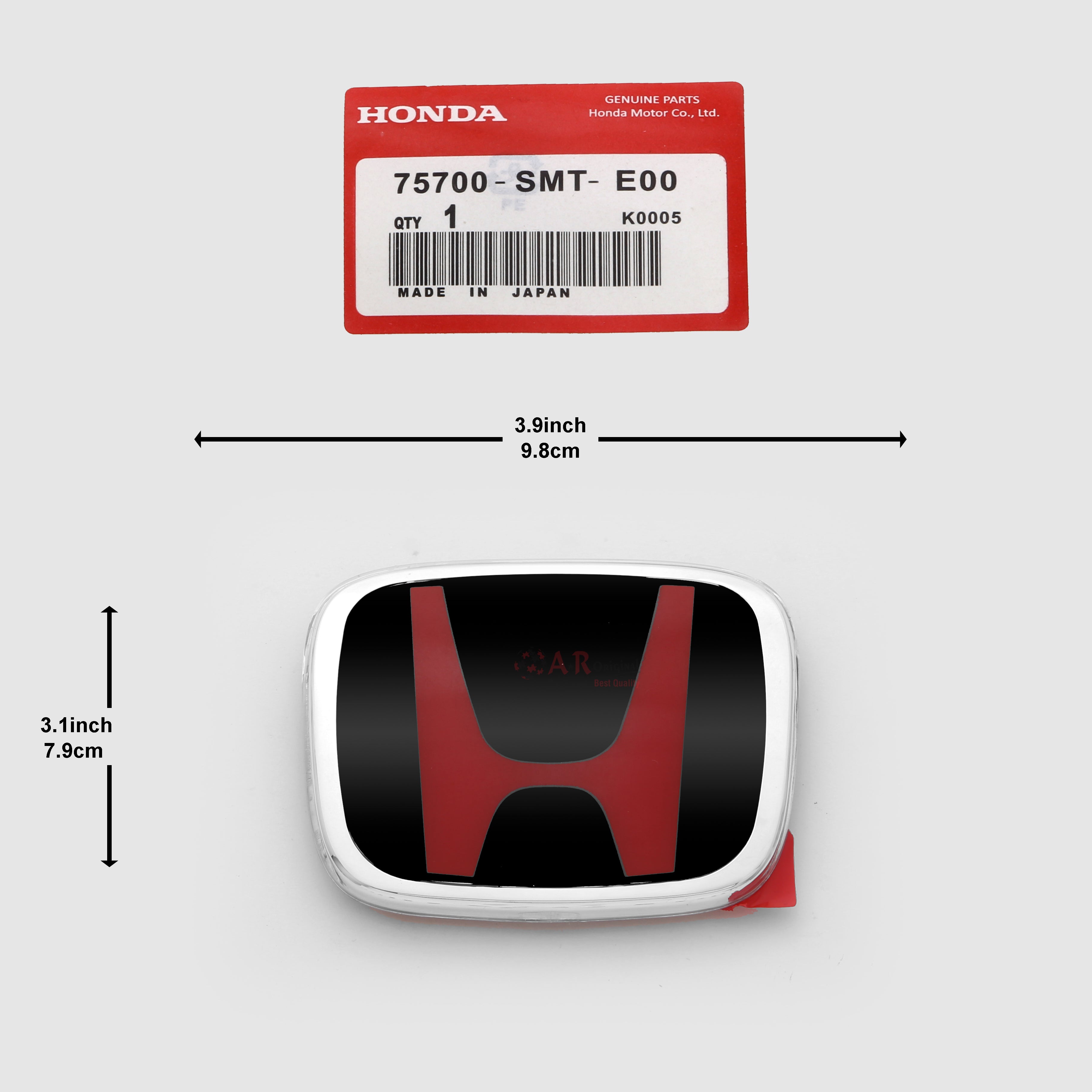 Honda Logo Mugen Style E00 3.9inch,9.8cm-3.1inch,7.9cm Red Black IP Badge