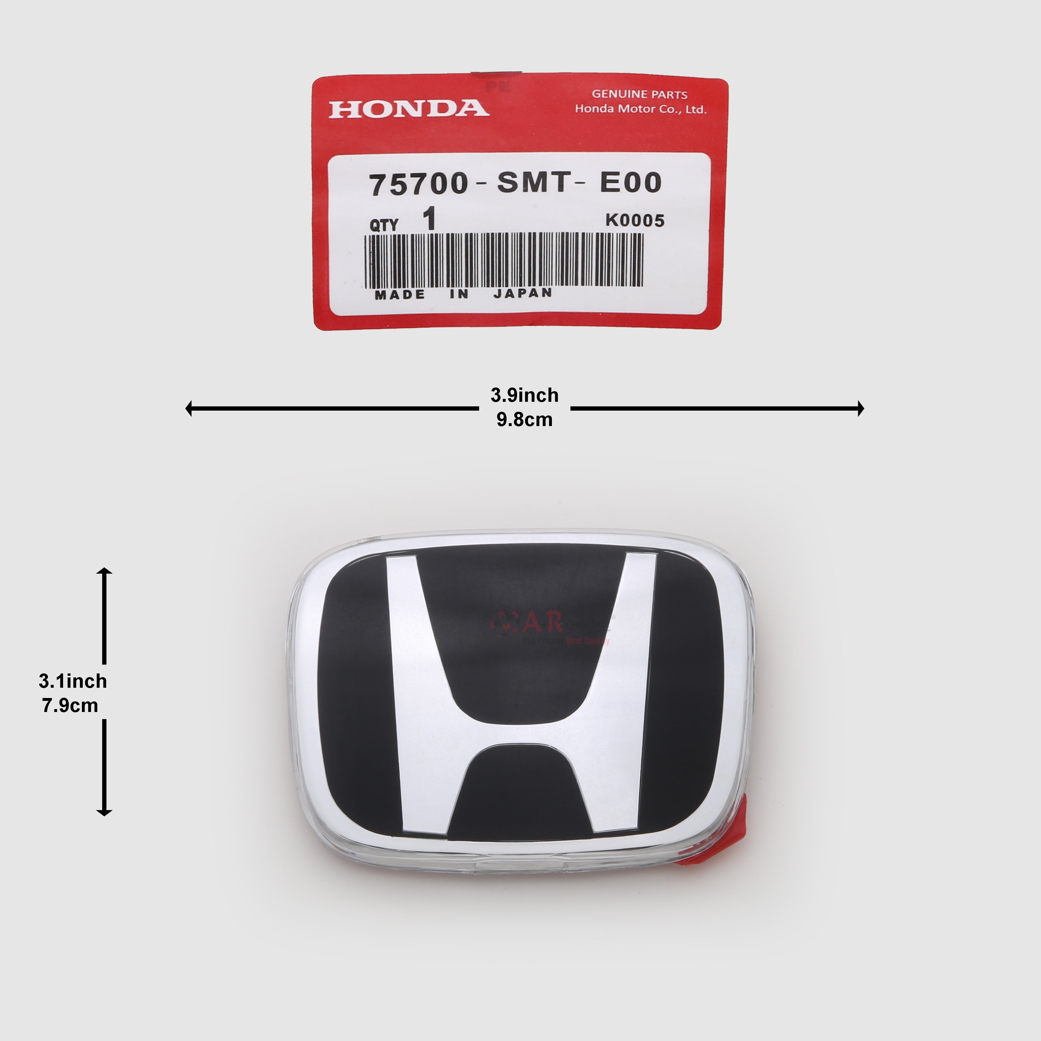 Honda Logo Mugen Style E00 4inch,10.2cm-3.1 inch,7.9cm Civic Eagle Eye 2004-06 Front Black Silver IP Badge