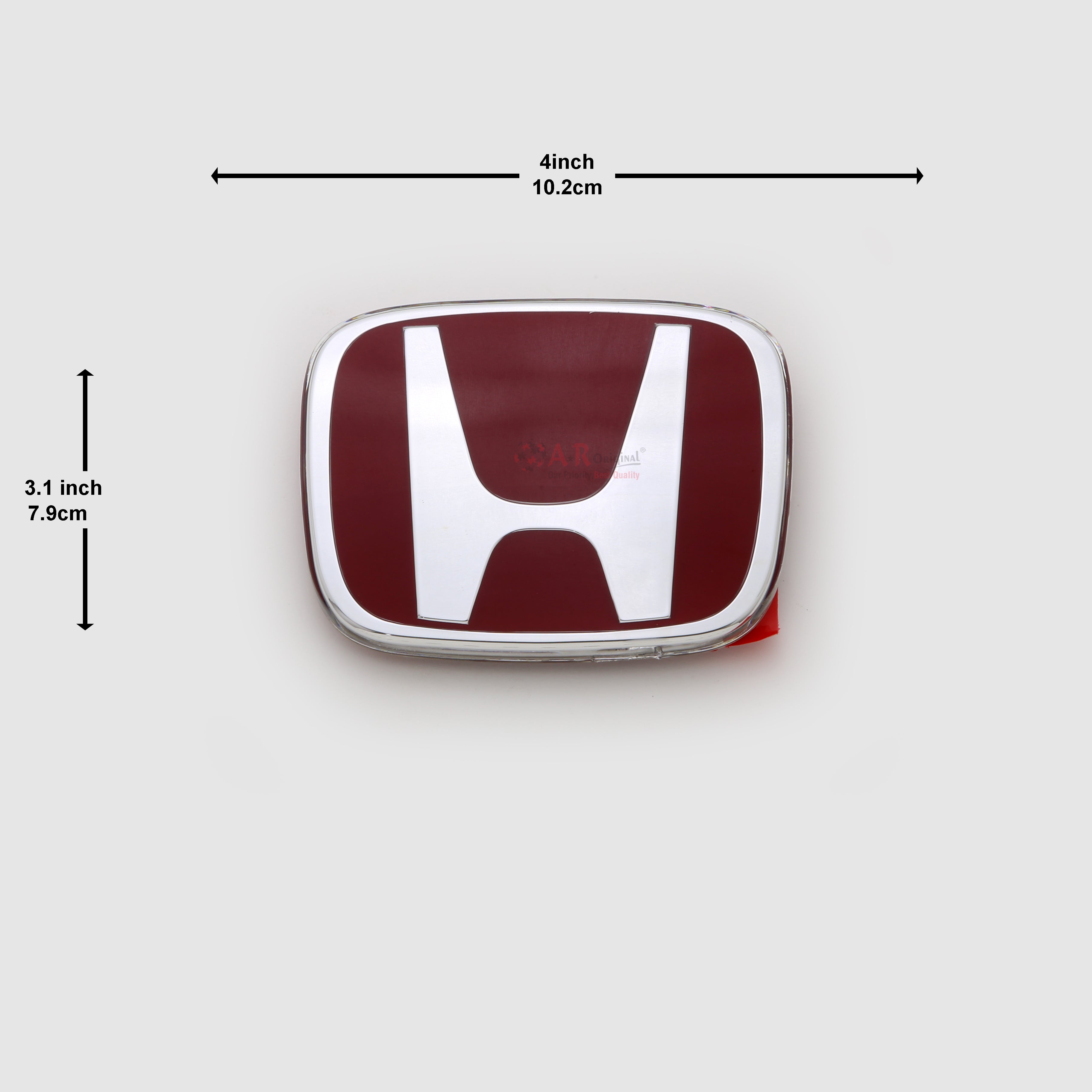 Honda Logo Mugen Style E00 4inch,10.2cm-3.1 inch,7.9cm Civic Eagle Eye 2004-06 Front Red Silver IP Badge