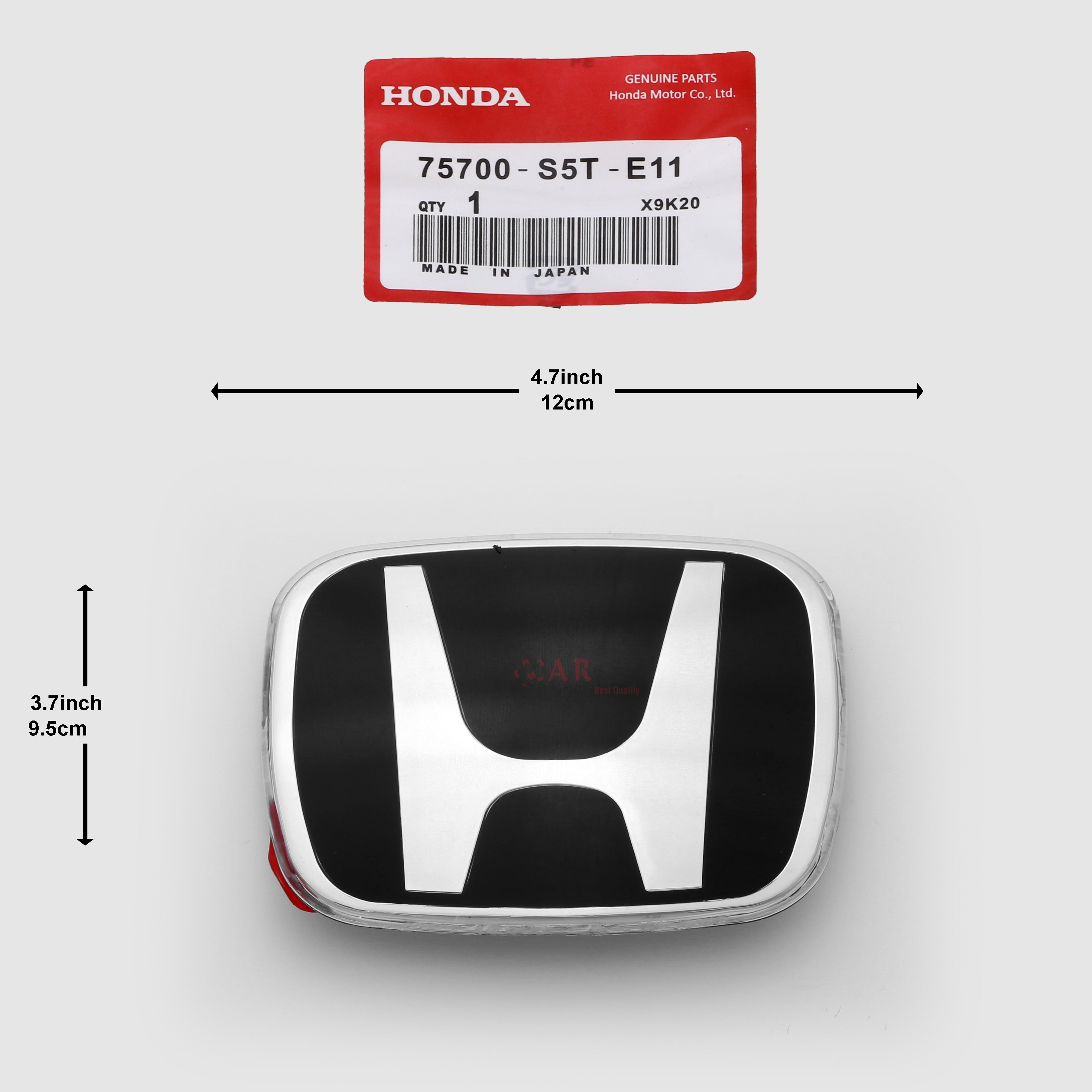 Honda Logo Mugen Style E11 4.6inch,11.8cm-3.8inch,9cm CityGM Front Grill 09-14 Black Silver IP Badge