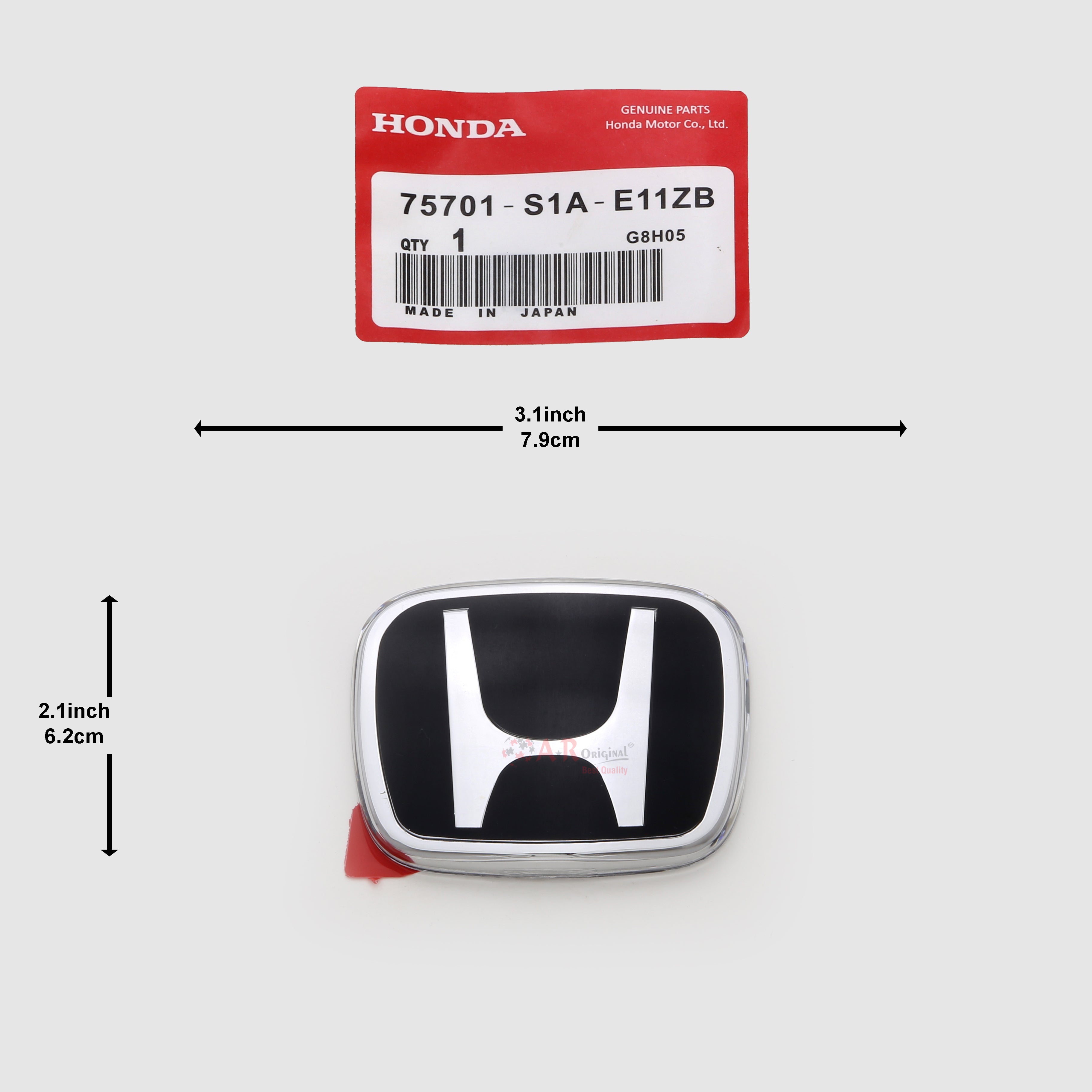 Honda Logo Mugen Style E11ZB 3.1 inch,7.9cm-2.6inch,6.8cm Civic 2000-2006 Eagle Eye Rear Black Silver IP Badge