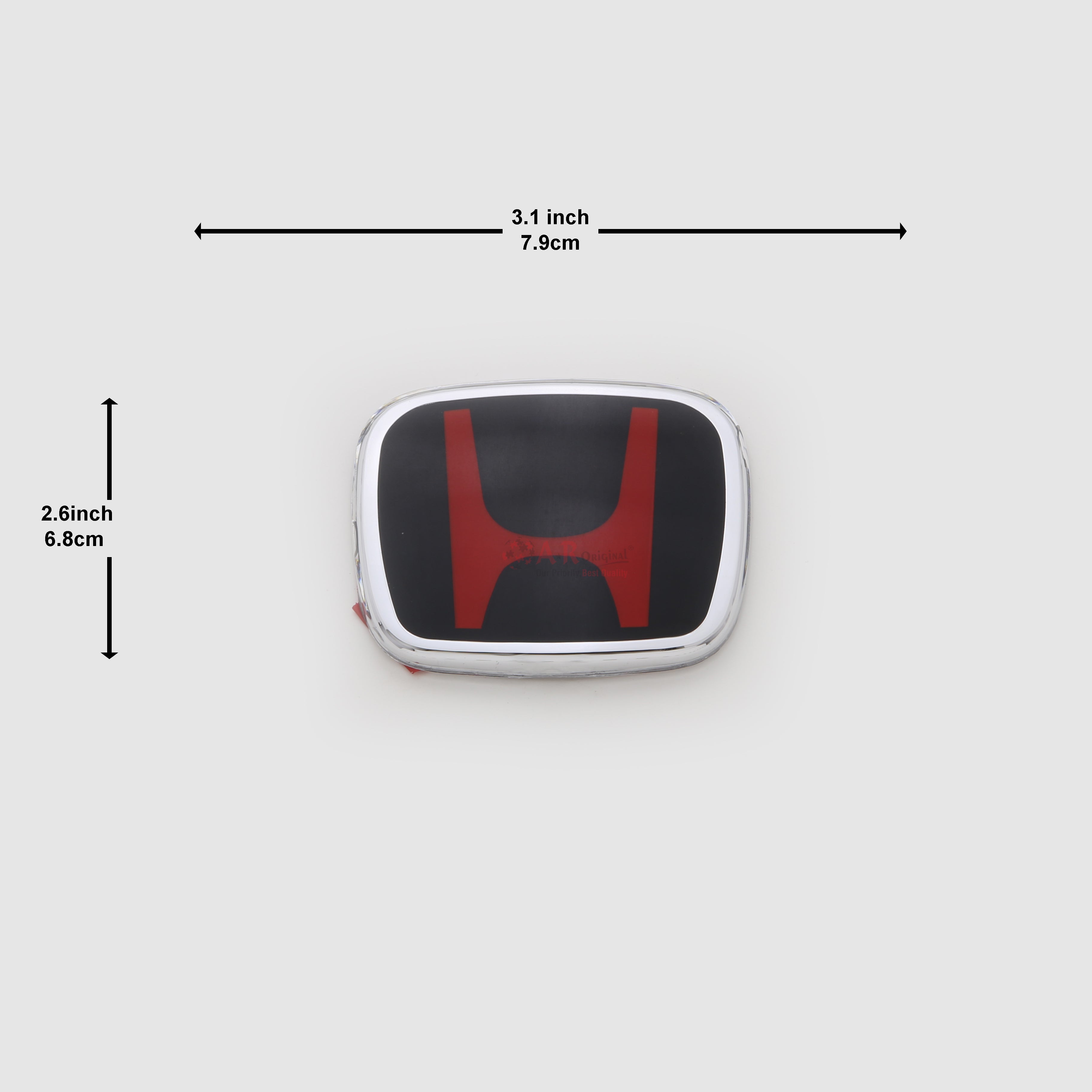 Honda Logo Mugen Style E11ZB 3.1 inch,7.9cm-2.6inch,6.8cm Civic 2000-2006 Eagle Eye Rear Red Black IP Badge