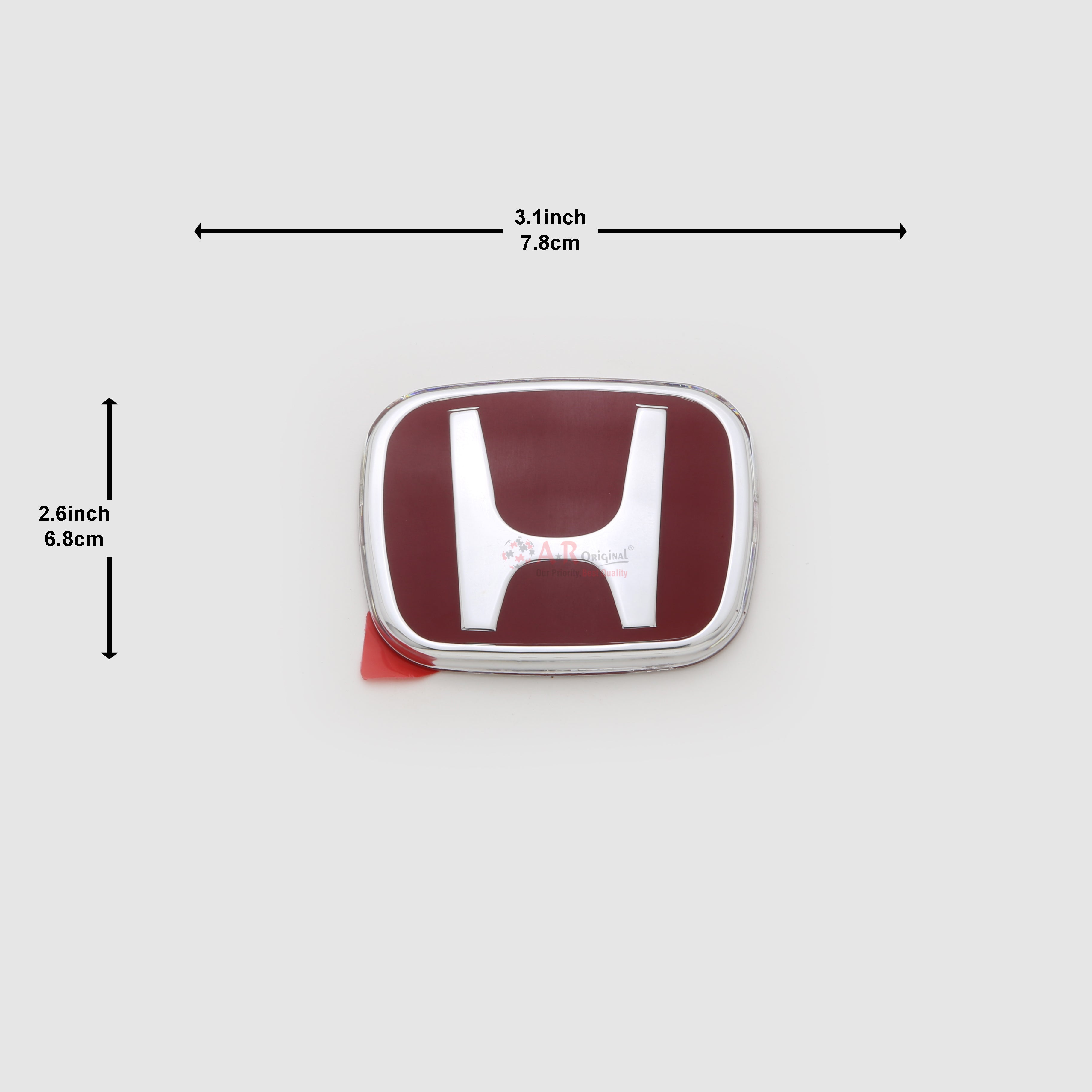Honda Logo Mugen Style E11ZB 3.1 inch,7.9cm-2.6inch,6.8cm Civic 2000-2006 Eagle Eye Rear Red Silver IP Badge