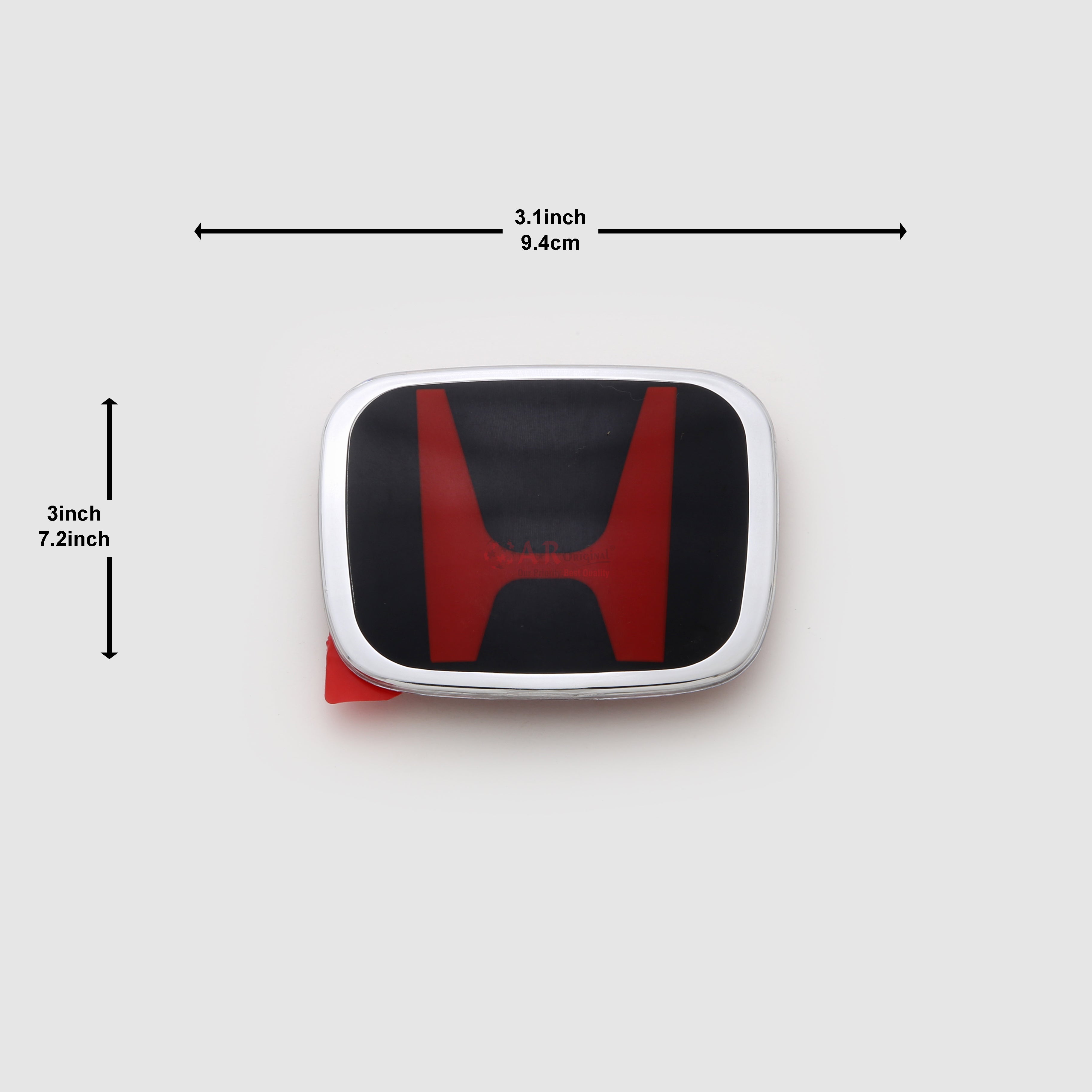 Honda Logo Mugen Style J01 3.1inch,9.4cm-3inch,7.2inch Civic 2001-02 Front Grill Red Black IP Badge