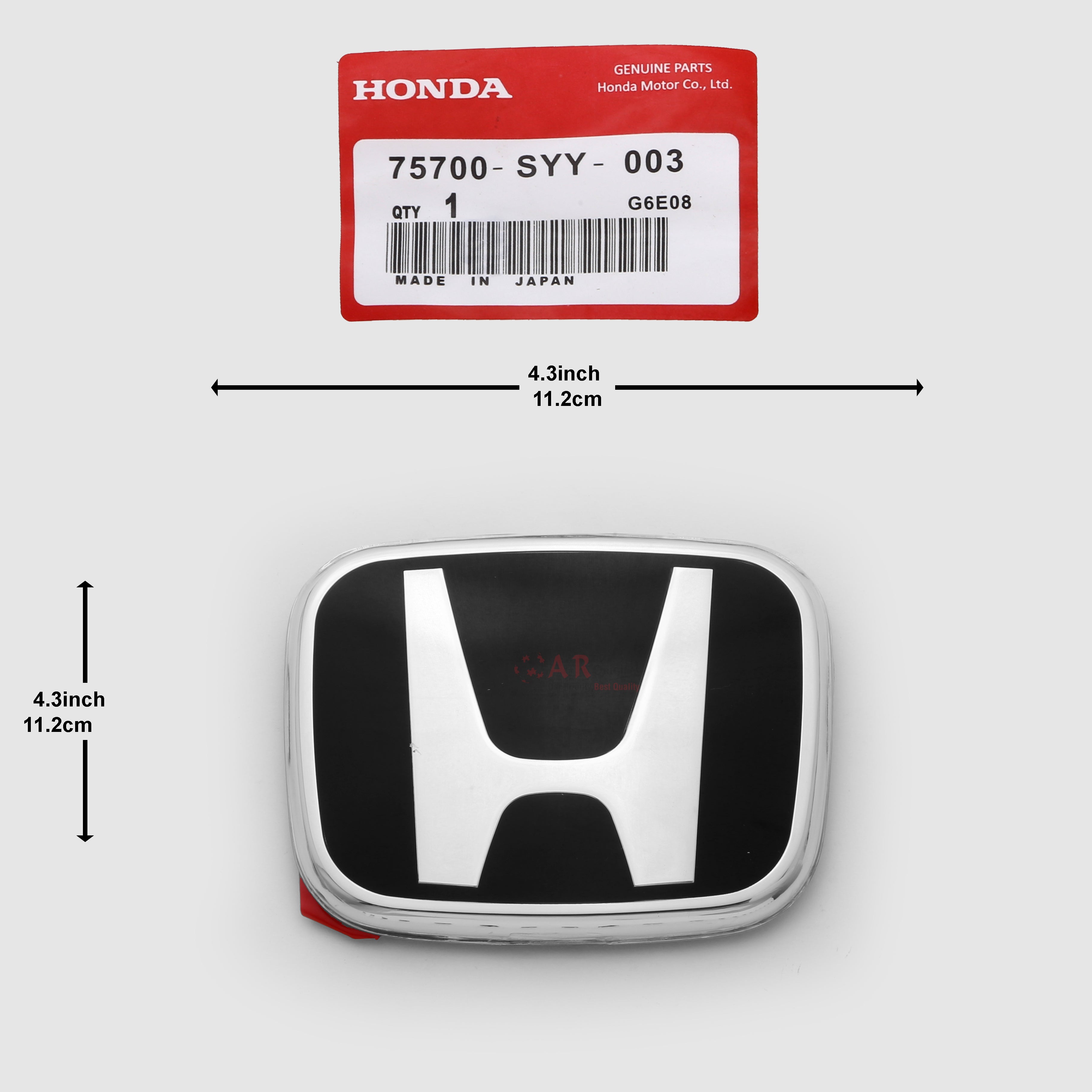 Honda Logo Mugen Style SYY003 4.3,11.2cm-3.5inch,8.9cm Civic X Black Silver IP Badge