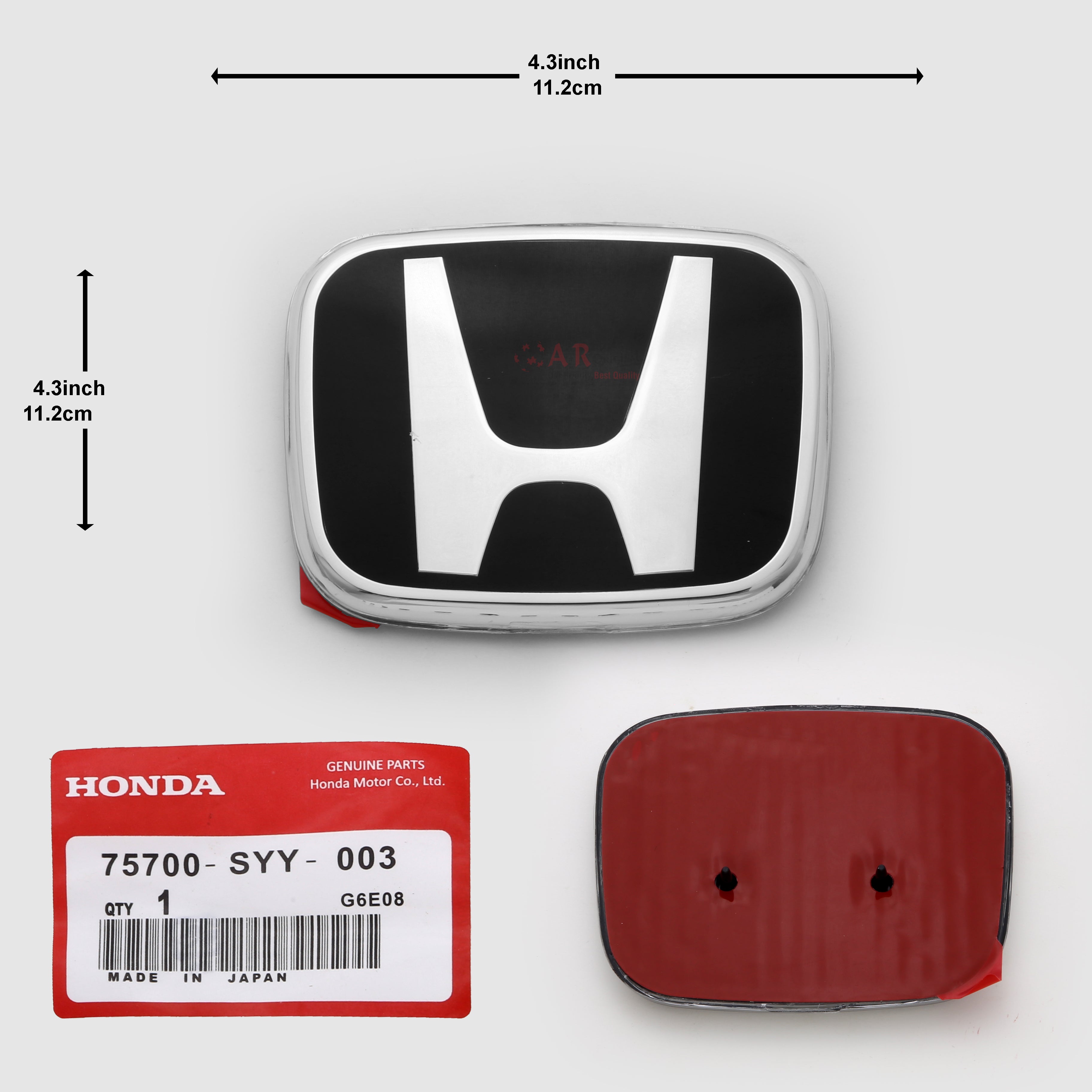 Honda Logo Mugen Style SYY003 4.3,11.2cm-3.5inch,8.9cm Civic X Black Silver IP Badge
