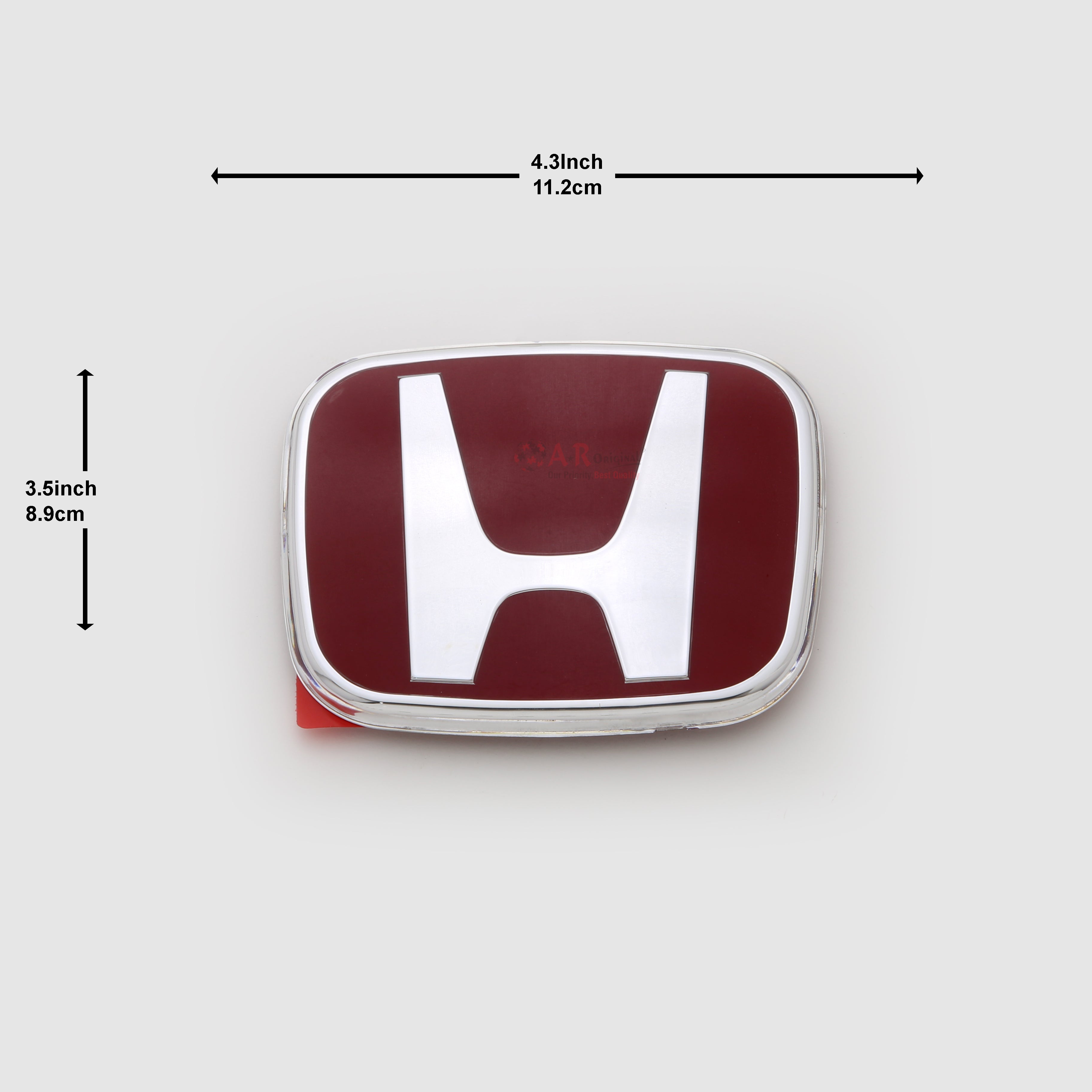 Honda Logo Mugen Style SYY003 4.3,11.2cm-3.5inch,8.9cm Civic X Red Silver IP Badge