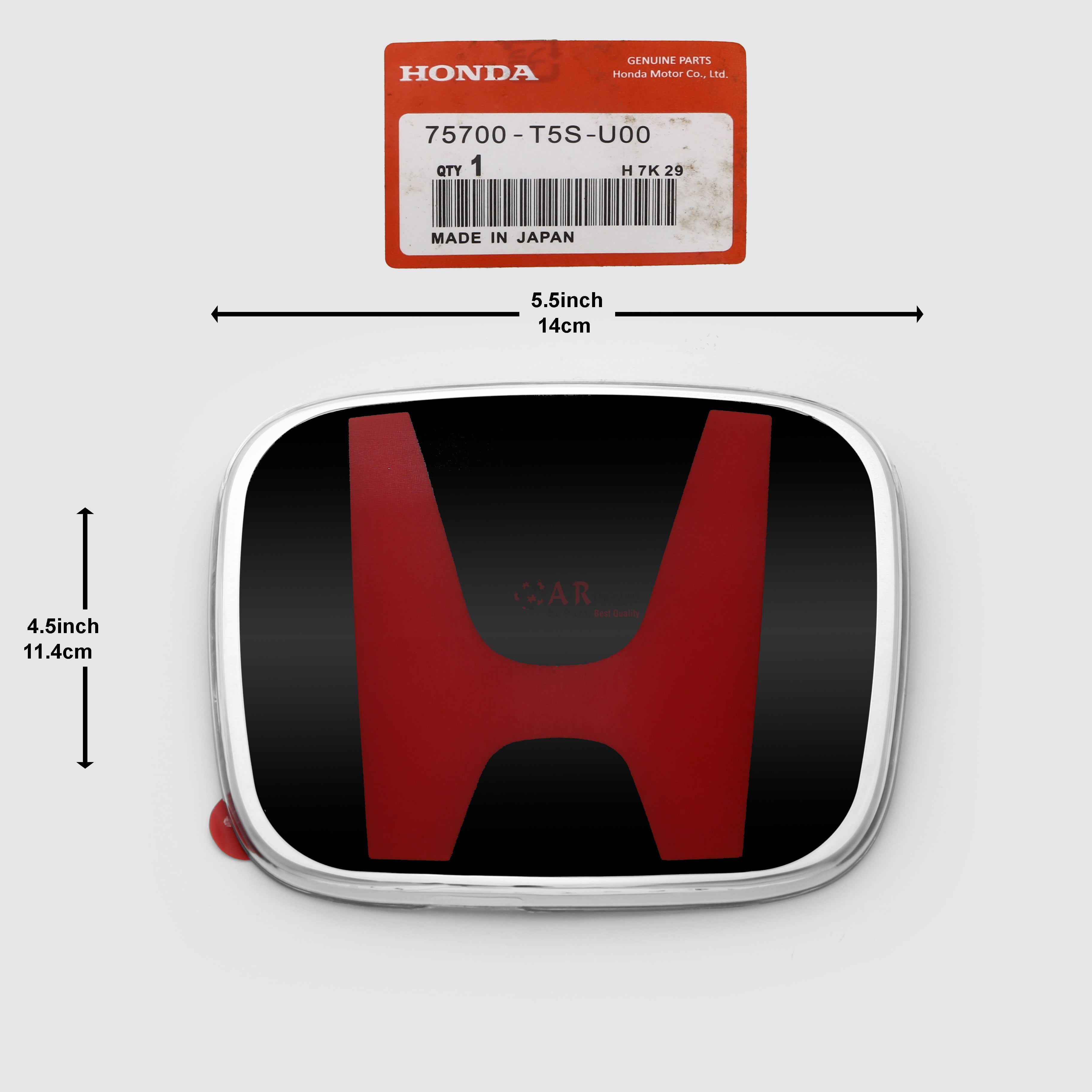 Honda Logo Mugen Style U00 5.5inch,14cm-4.5inch,11.4cm Jumbo Size Red Black IP Badge